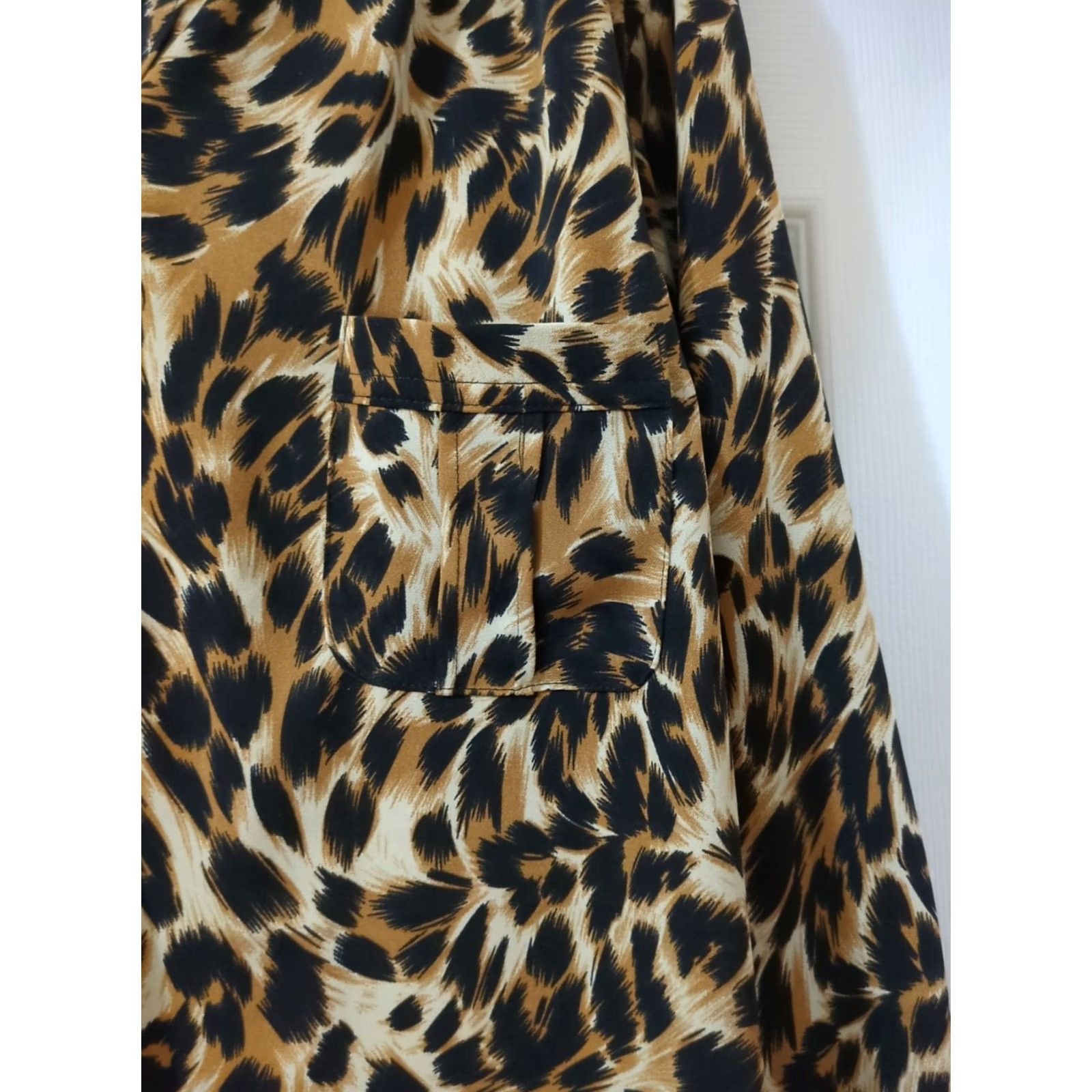 Croft & Barrow Croft & Barrow Womens 3XL Brown Leopard Animal Print Long Sleeve Blouse Size XXL / US 16-18 / IT 52-54 - 3 Thumbnail