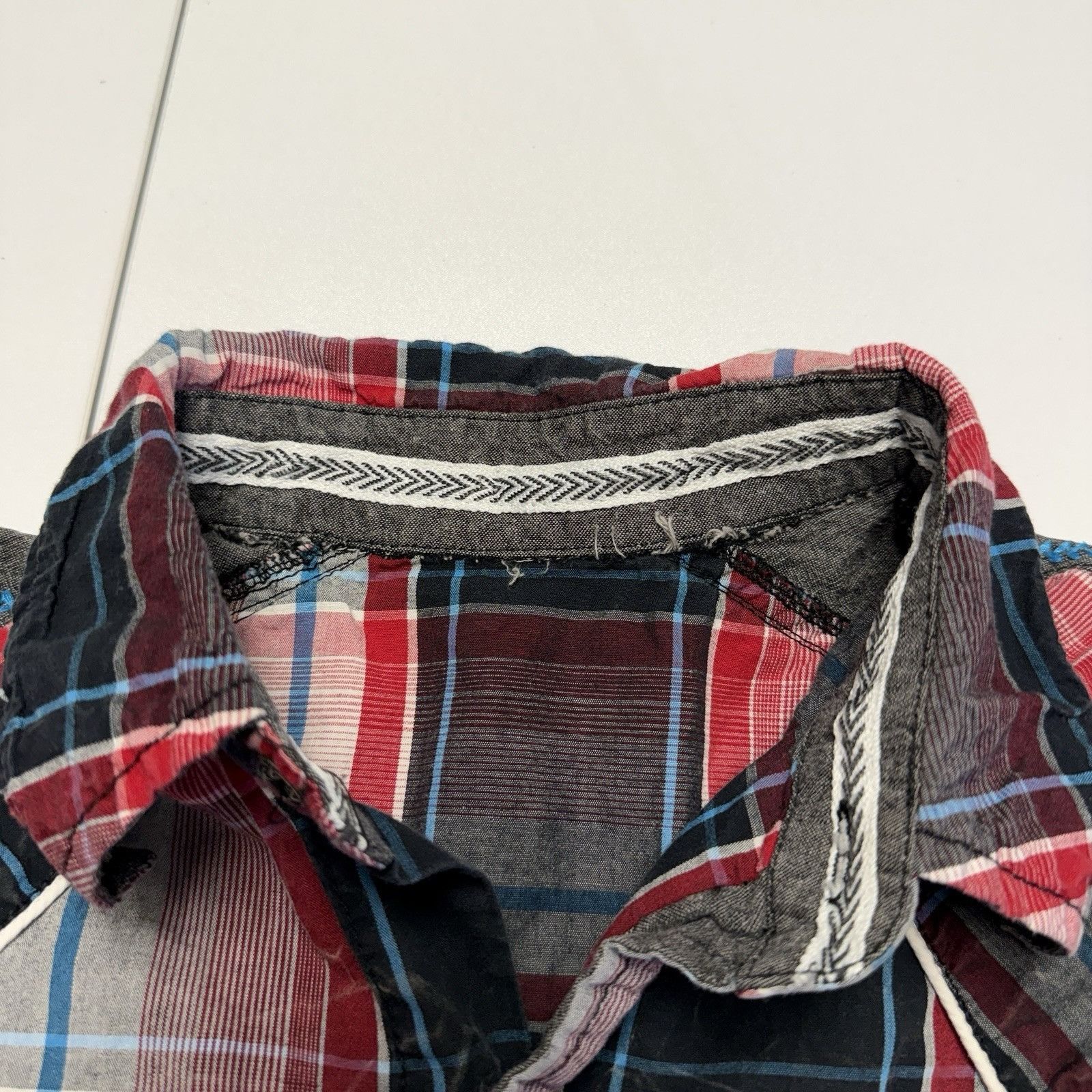 Affliction Affliction Button Up Shirt Mens Medium Red Plaid Long Sleeve Size US M / EU 48-50 / 2 - 6 Thumbnail