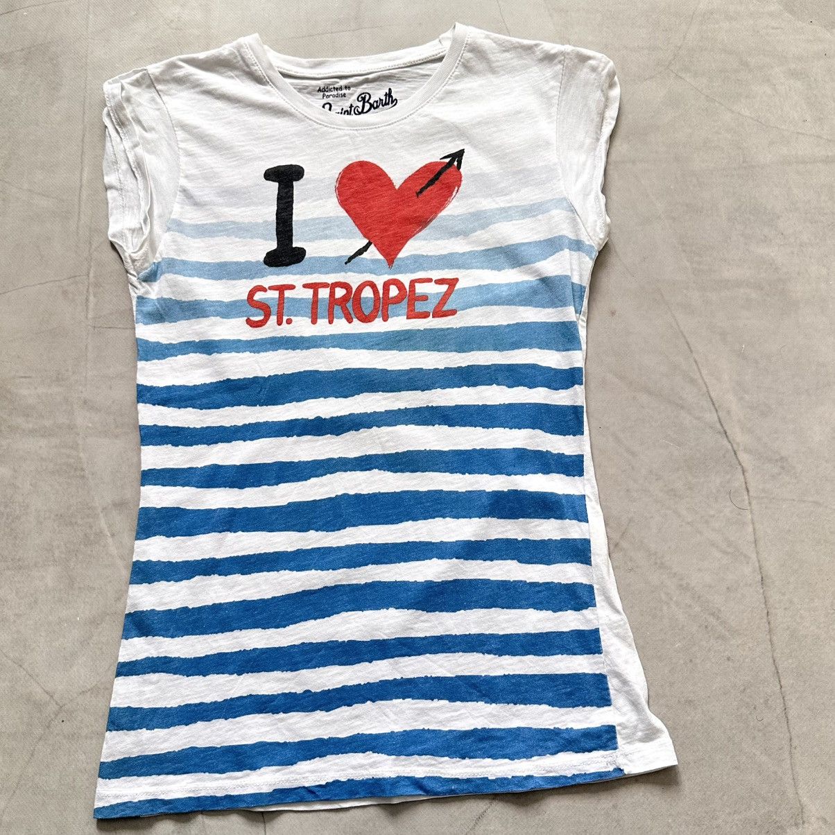 MC2 Saint Barth MC2 Saint Barth I Love St Tropez Striped T Shirt Vilebrequin Size M / US 6-8 / IT 42-44 - 2 Thumbnail