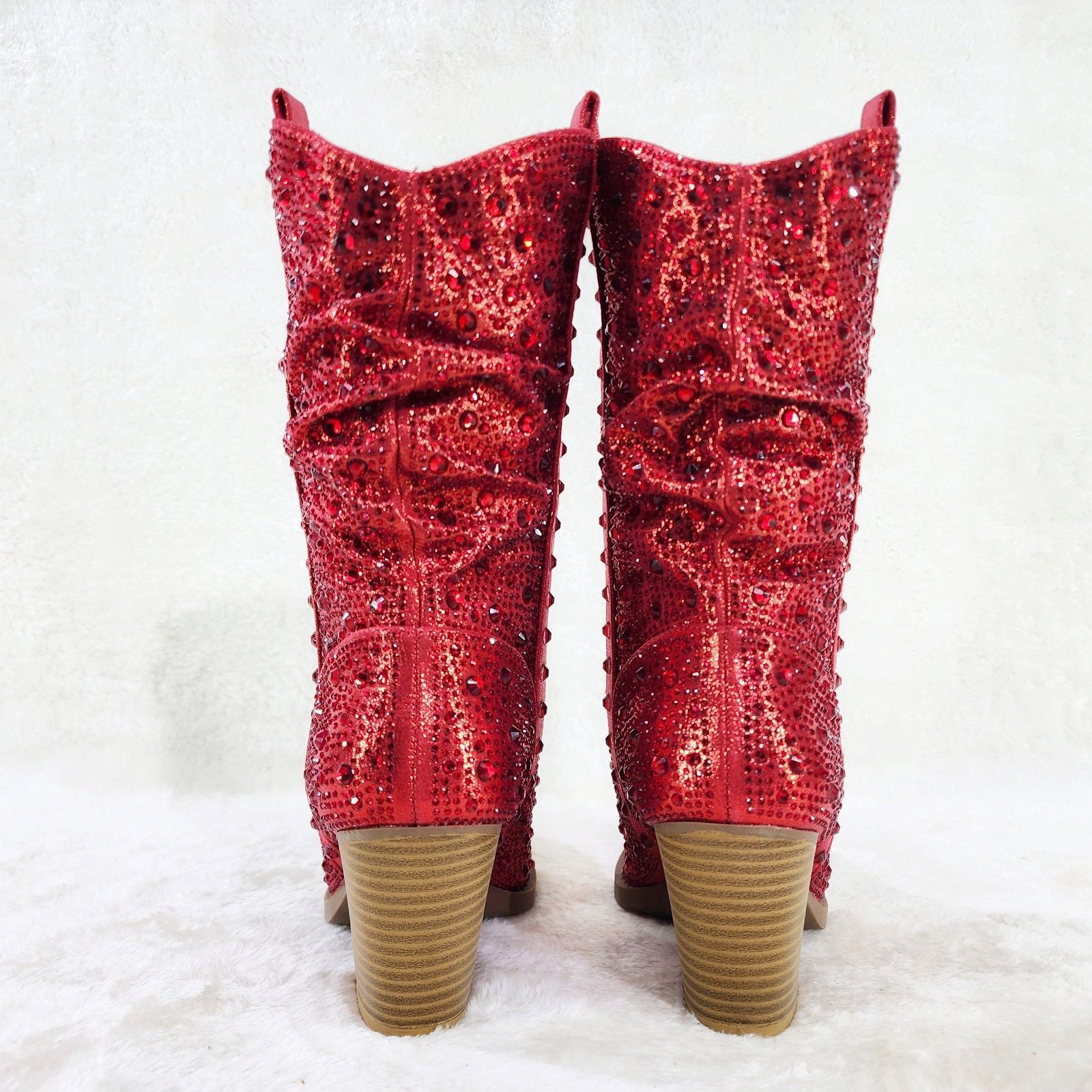 Other Angel Riders Country Glam Western Cowgirl Slouch Boots Metal Size US 5.5 / IT 35.5 - 4 Thumbnail
