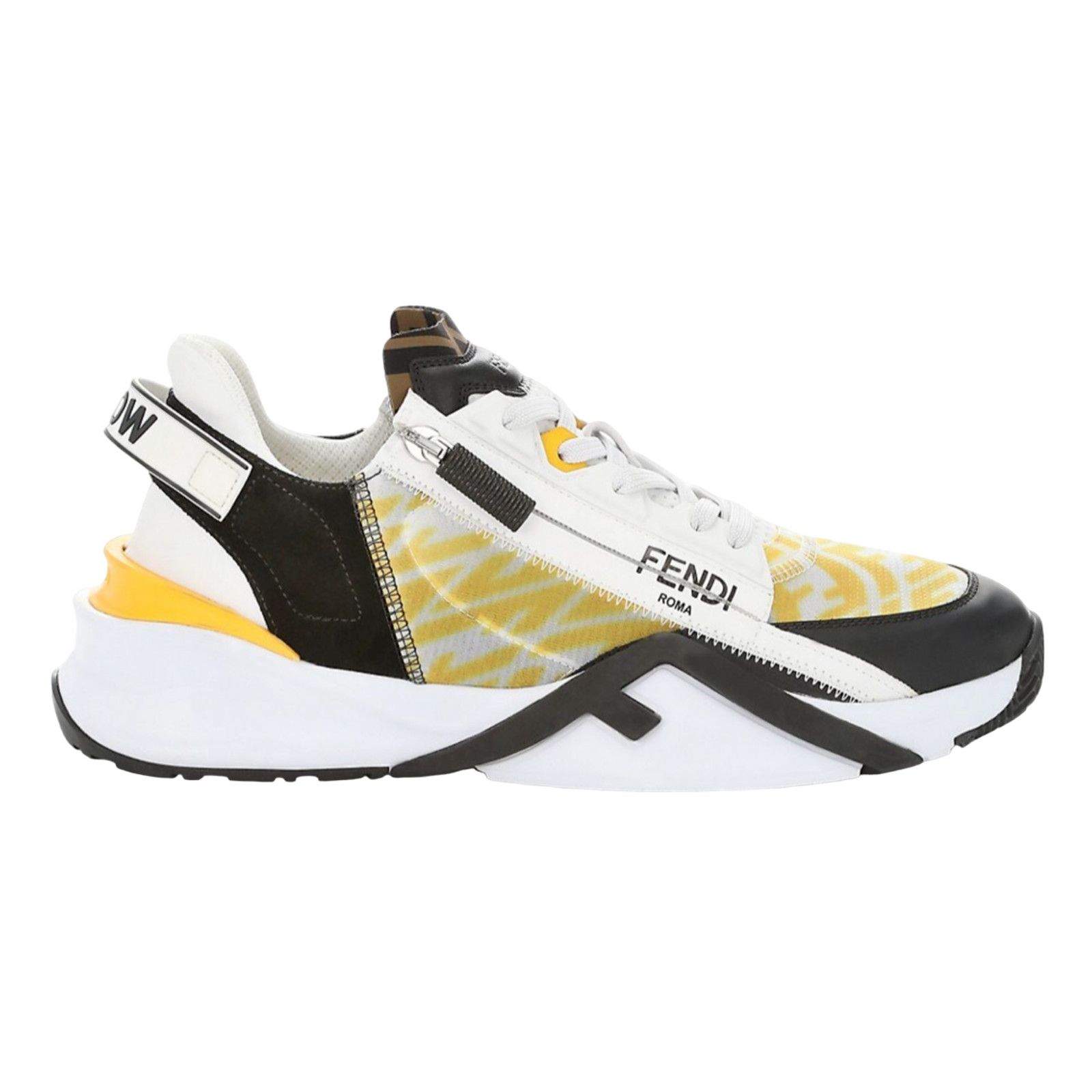 Fendi Fendi Mens Vertigo Flow Yellow Monogram White Size US 13 / EU 46 - 1 Thumbnail