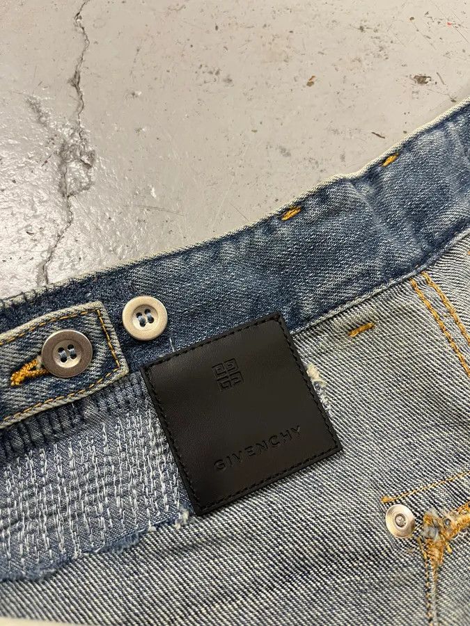 Givenchy Givenchy Boro Distressed Blue Denim Short Size US 33 - 11 Thumbnail