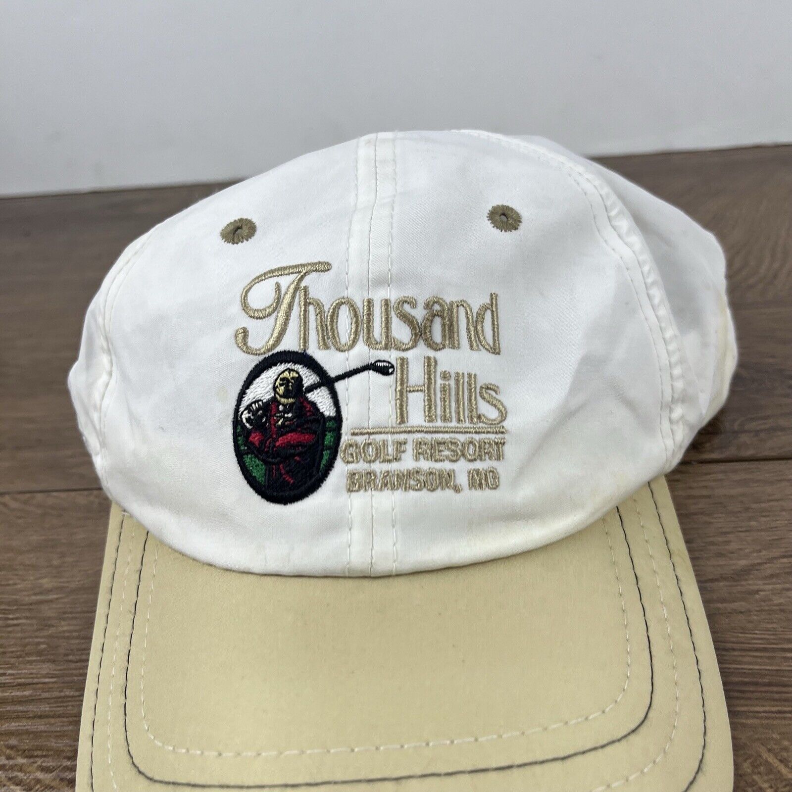 Other Thousand Hills Hat Golf Course White Adjustable Hat White Ad Size ONE SIZE - 7 Thumbnail