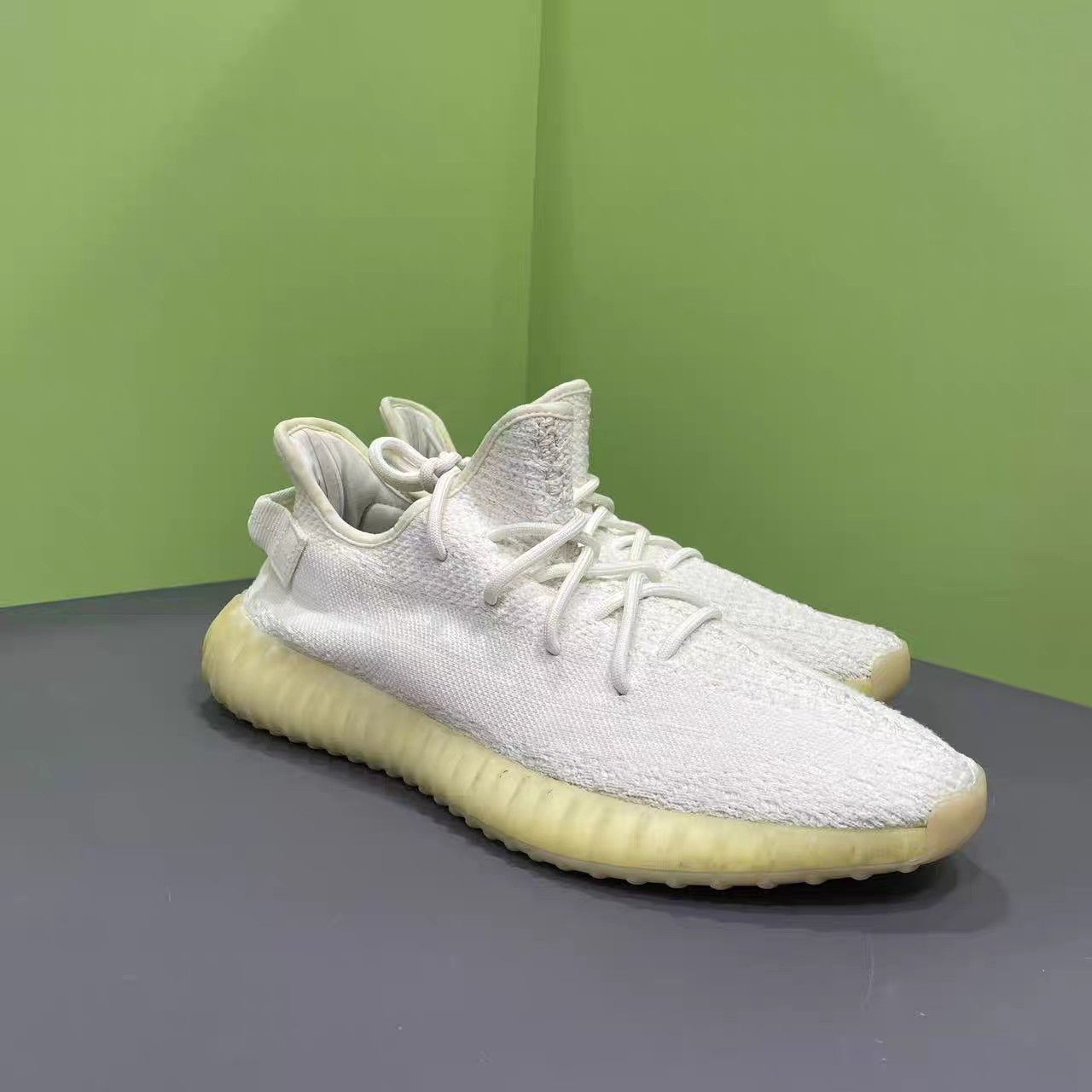 Adidas Adidas Yeezy350 Pure White Ice Cream K15 Size US 13 / EU 46 - 3 Thumbnail