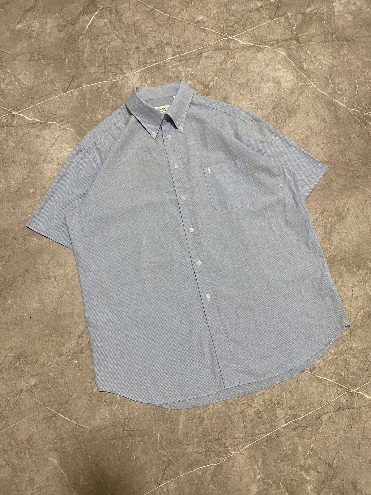 Yves Saint Laurent Yves Saint Laurent Pour Bomme Short Sleeve Shirt Button Up Size US L / EU 52-54 / 3 - 1 Thumbnail