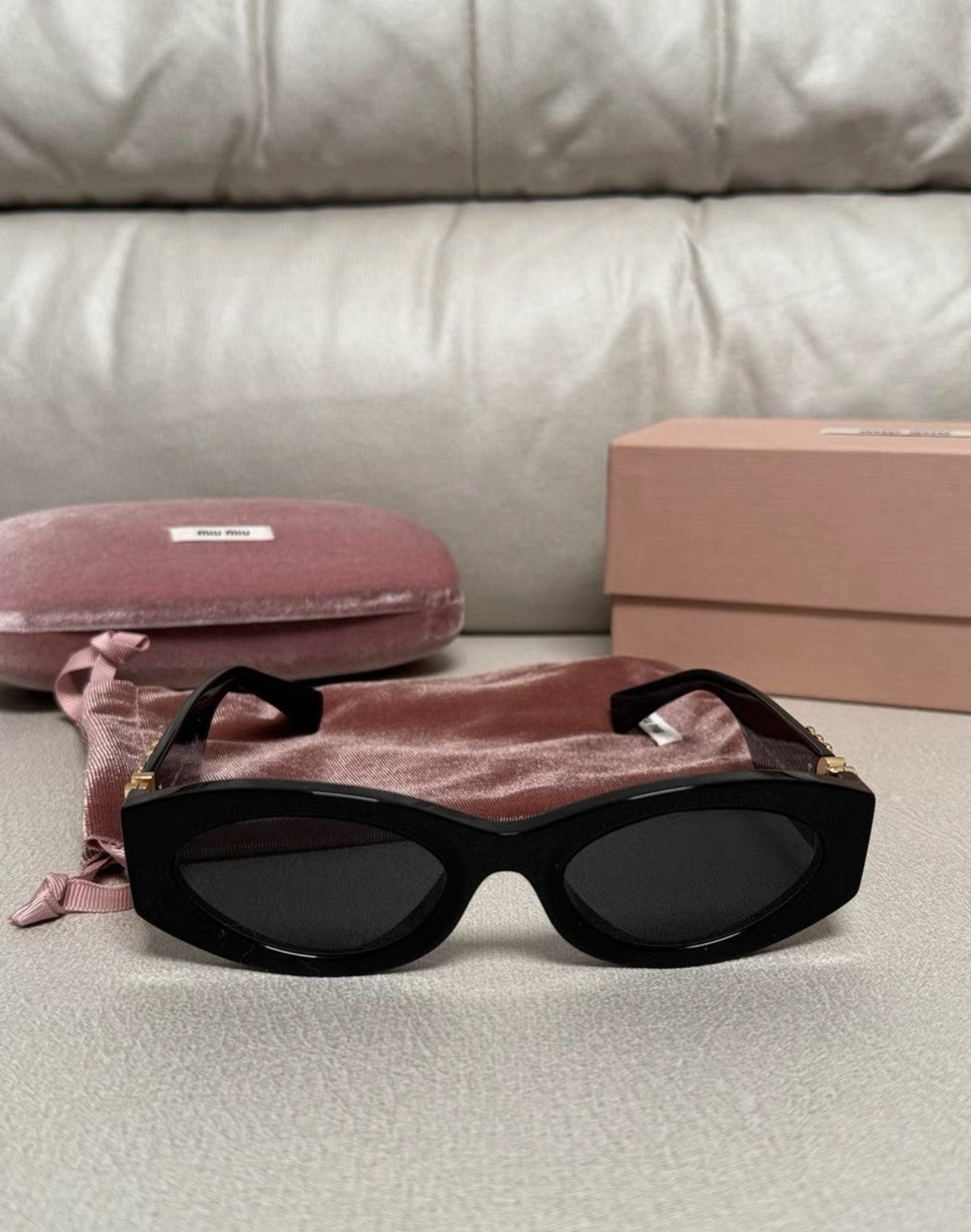 Miu Miu MIUMIU Sunglasses 11W Black Brand New Unused.K6 Size ONE SIZE - 2 Thumbnail