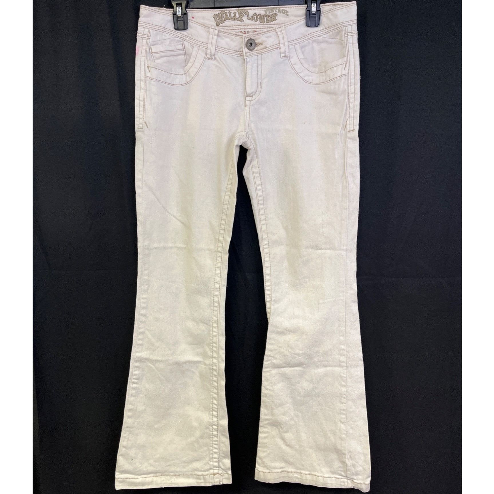 Other Wallflower Vintage Women's White Pants/Flared Jeans Sz 13 SK Size 32" / US 10 / IT 46 - 1 Thumbnail