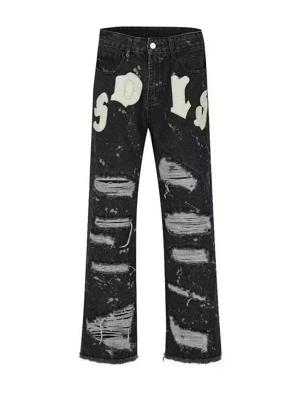 Japanese Brand Retro loose straight leg wide leg jeans Size US 30 / EU 46 - 6 Thumbnail