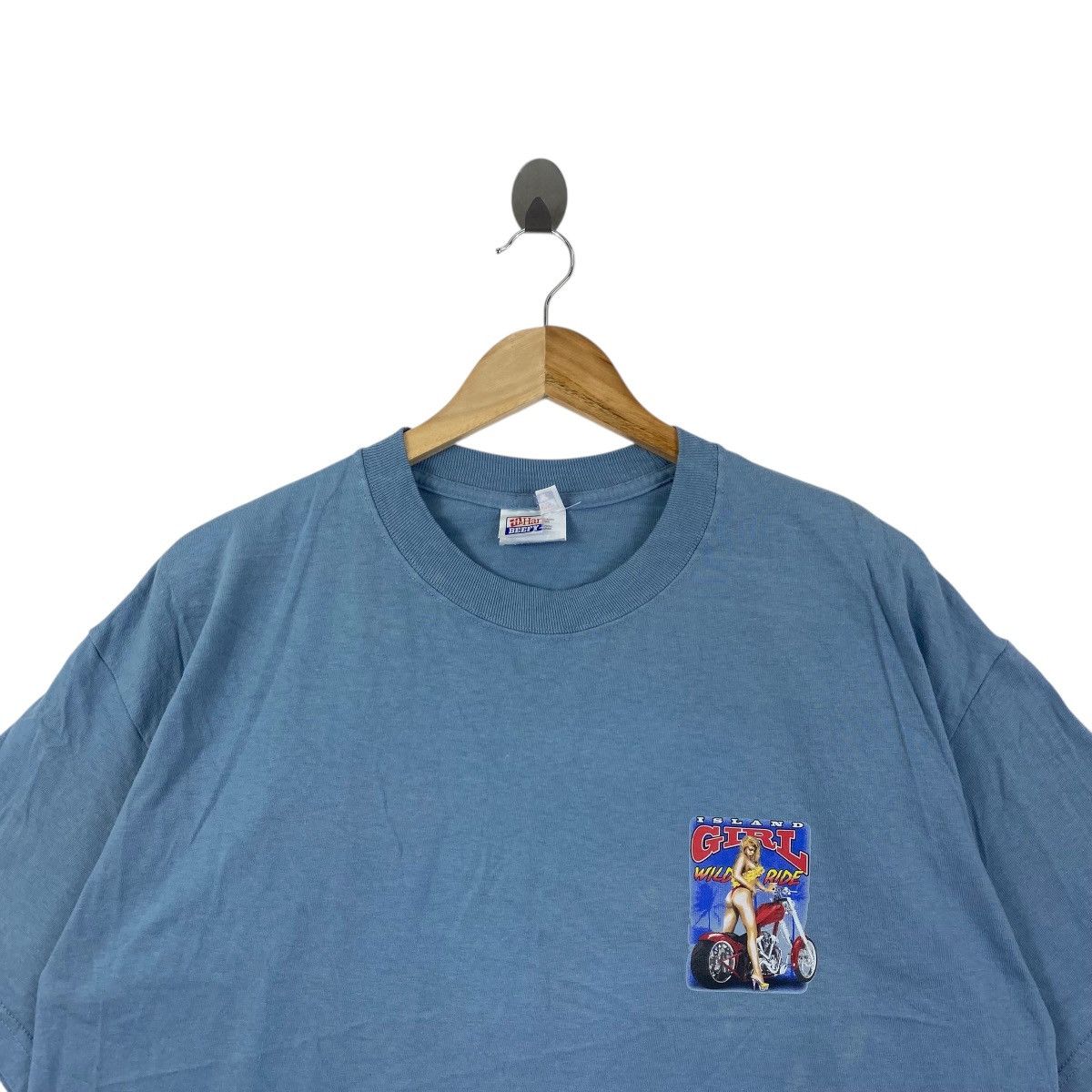 Hanes Vintage 90s Island Girl Wild Ride T-Shirt Motorcycle Size US L / EU 52-54 / 3 - 2 Thumbnail