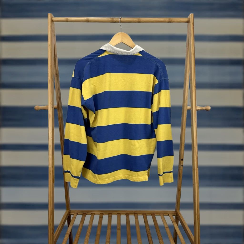 Vintage VTG 80s Steeplechase Yellow Blue Kanye Long Sleeve Polo Rugby Size L Mens Size US L / EU 52-54 / 3 - 1 Thumbnail