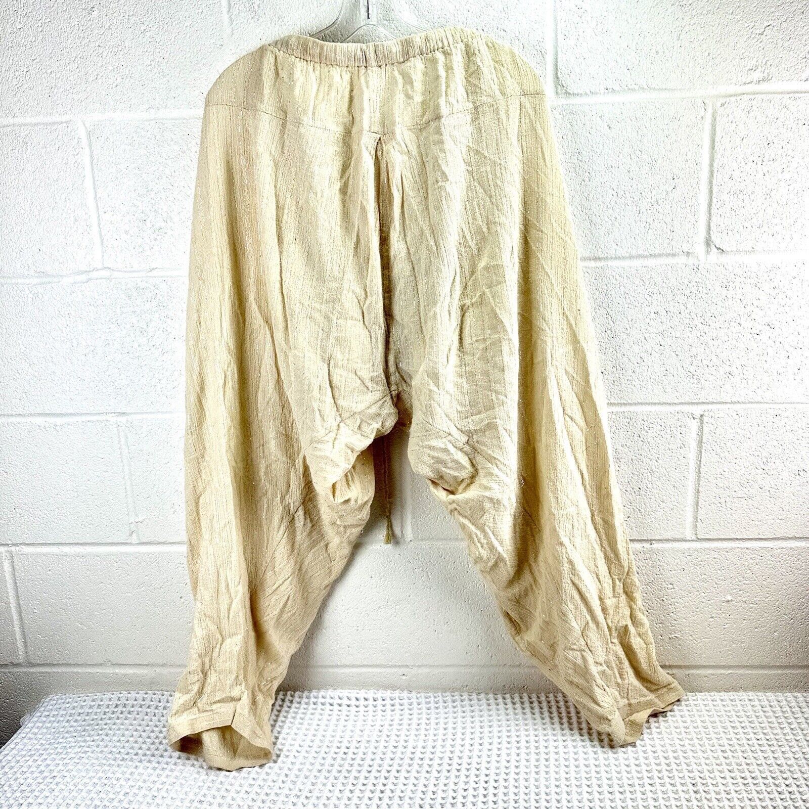 Other Anaak Cream Ivory Beige Cotton Pants, Size 2, w/lurex, 28x27 Size 26" / US 2 / IT 38 - 9 Thumbnail
