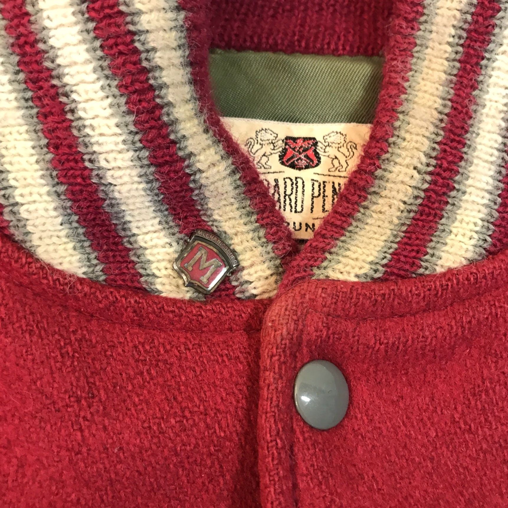 Vintage VINTAGE Naugalite Varsity Jacket Wool Letterman 42 XL Red Blue – Classic College preppy athletic jacket Mens Size US XS / EU 42 / 0 - 3 Thumbnail