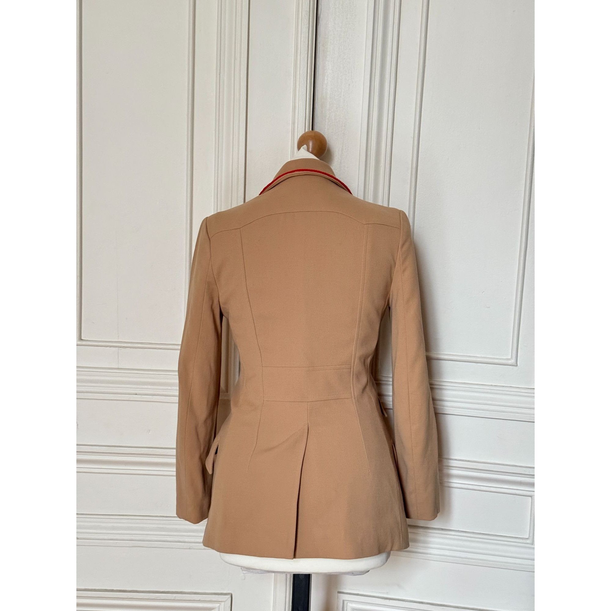 Hermes Vintage Beige Wool Blazer Size S / US 4 / IT 40 - 3 Thumbnail
