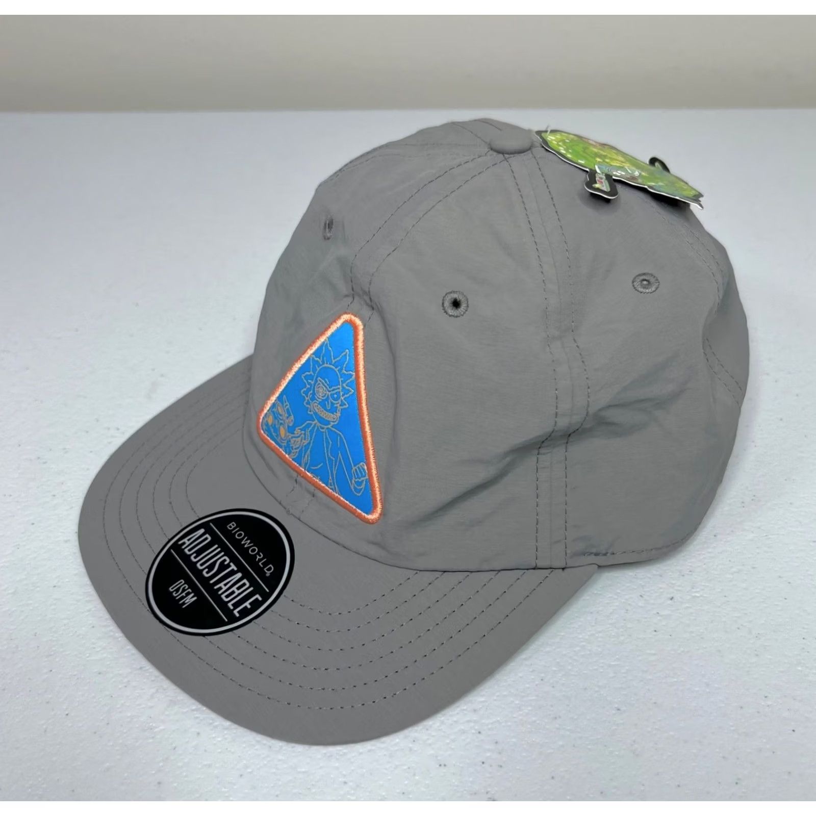 Vintage Rick and Morty Cap Hat Adjustable OSFM Adult Swim Bioworld Gray Blue Orange Logo Cap Hat Size ONE SIZE - 4 Thumbnail