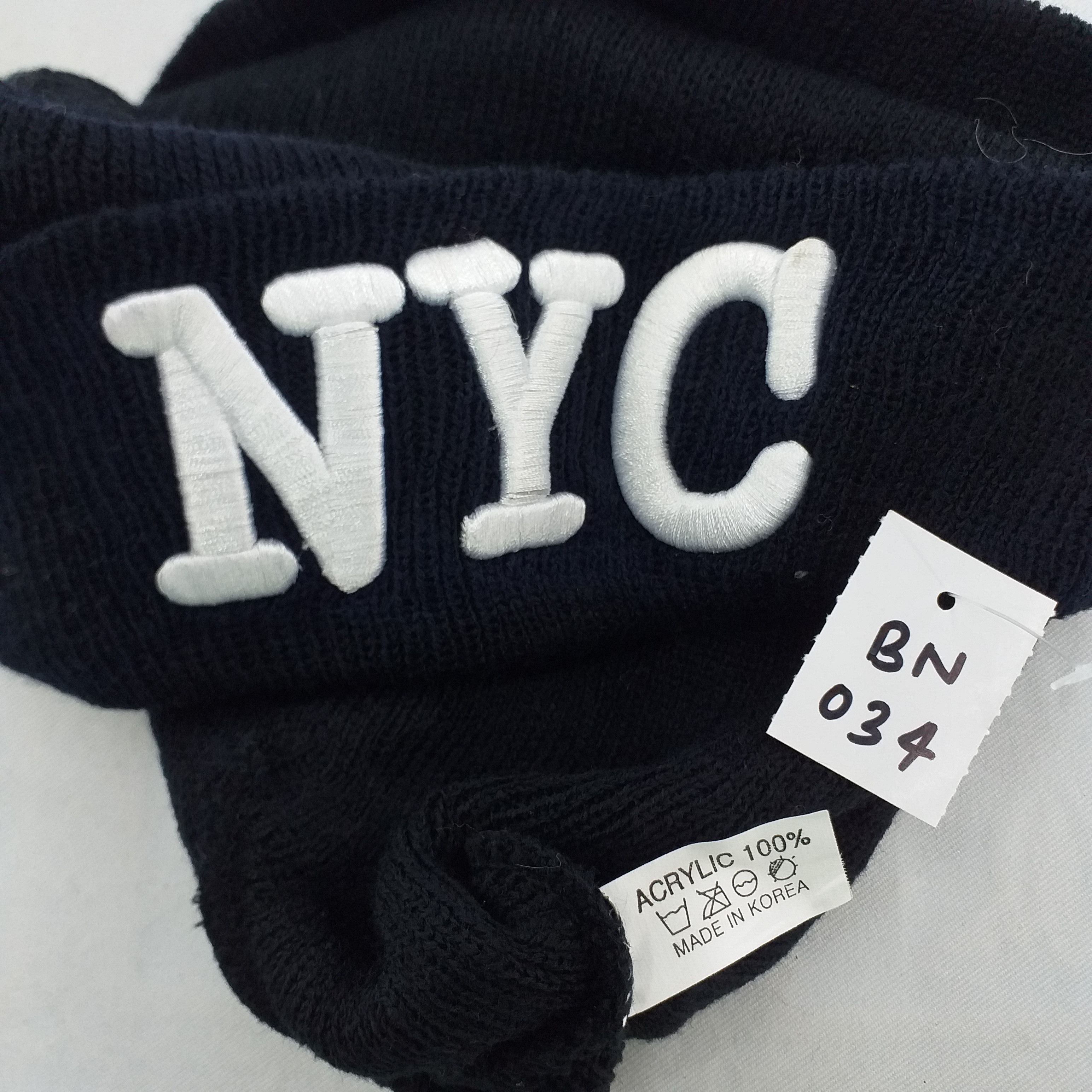 Japanese Brand NYC Spell Out Embroidery Snow Cap Hat Beanie -BN034 Size ONE SIZE - 3 Thumbnail
