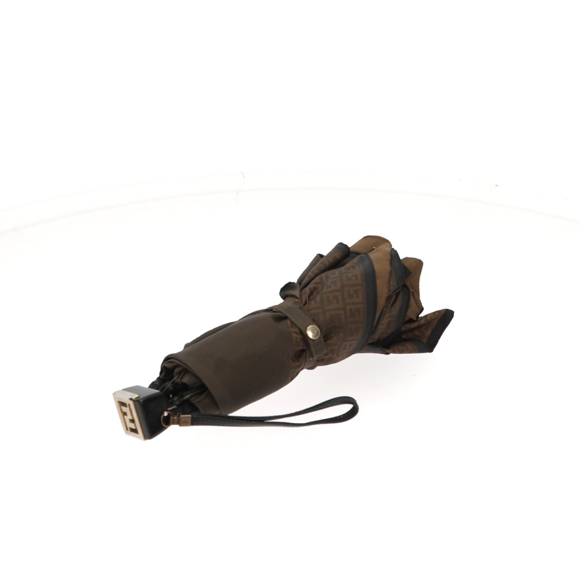 image of Fendi Umbrella In Brown Fabric, Women's