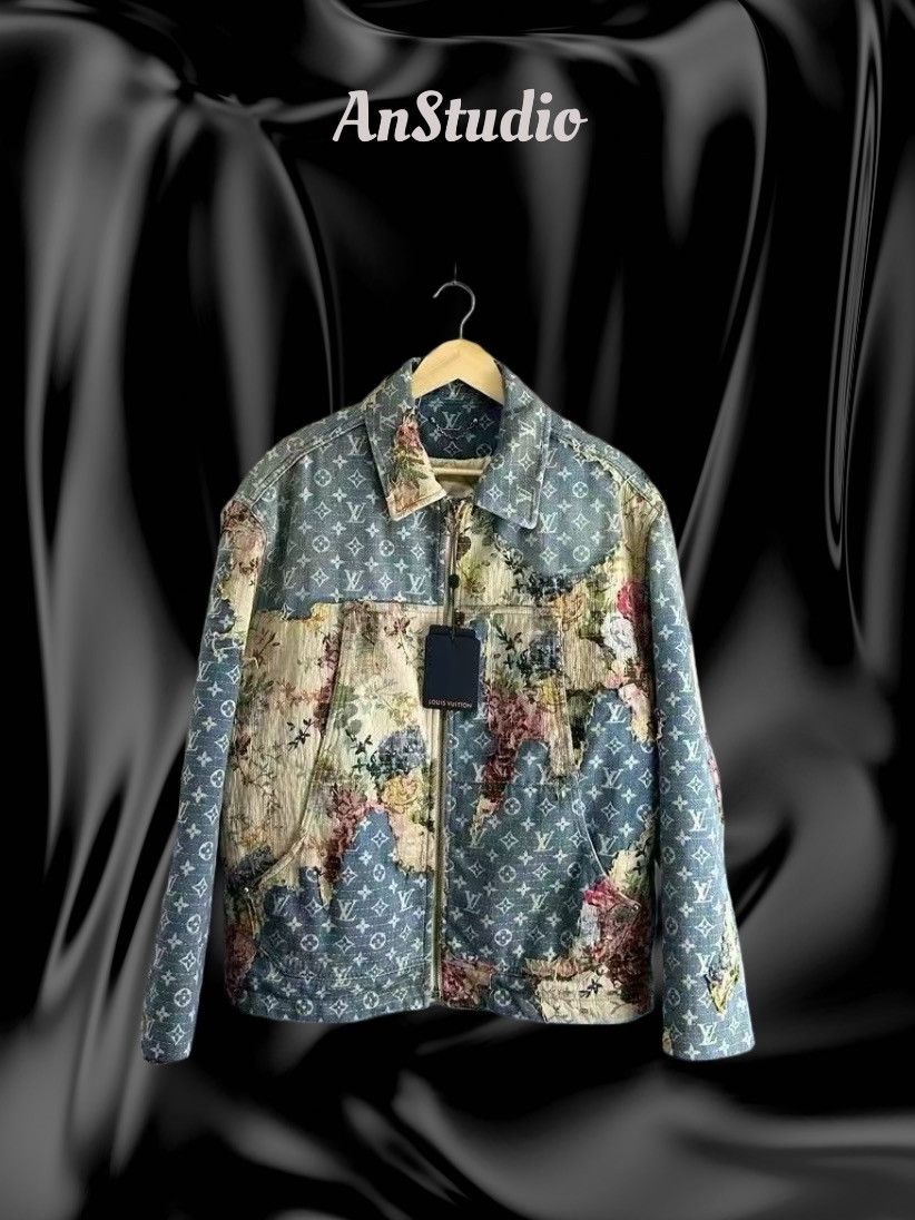 Louis Vuitton Louis Vuitton Destroyed Floral Workwear Denim Jacket Size US M / EU 48-50 / 2 - 1 Thumbnail
