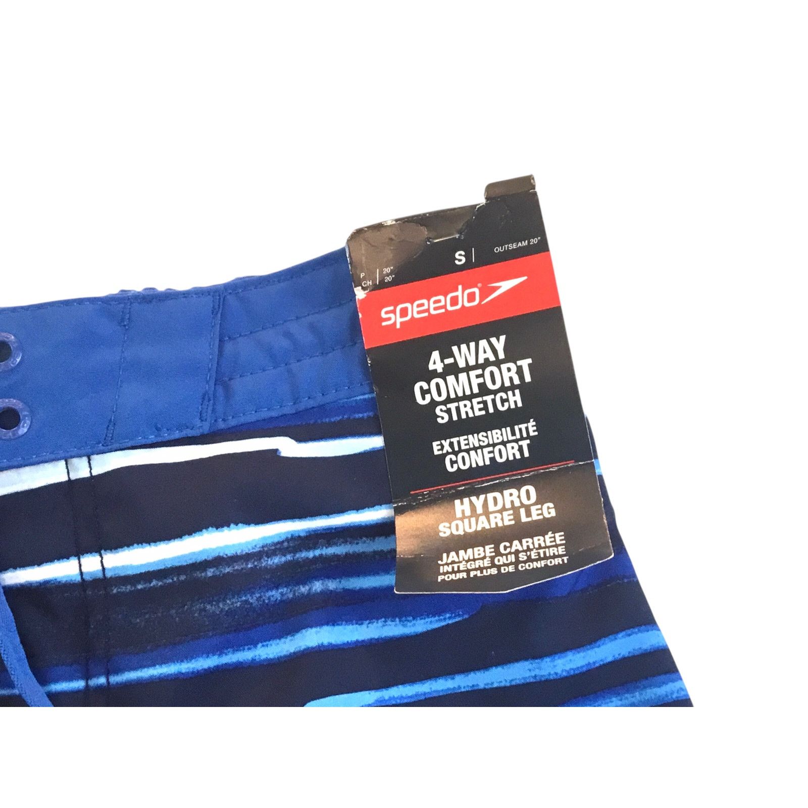 Speedo Speedo Boardshorts Swim Trunks Blue Stripe New Small NWT $62 Size US 30 / EU 46 - 2 Thumbnail
