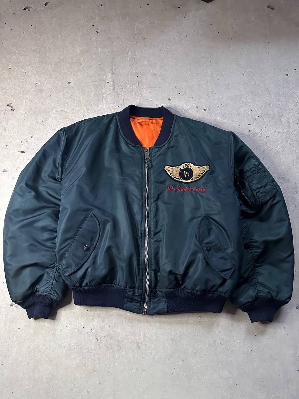 Other Vintage Wilker Industries MA-1 Bomber Jacket USA Patch Y2K Size US XL / EU 56 / 4 - 6 Thumbnail