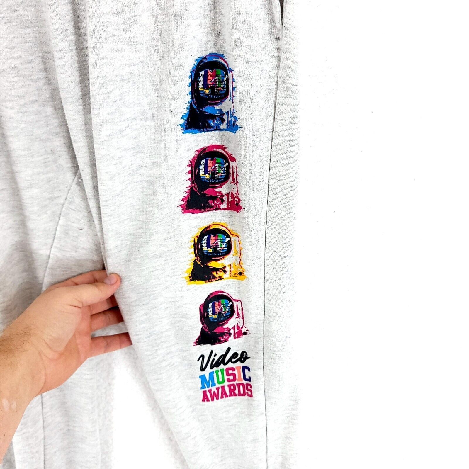 Mtv MTV Cream Pink XL Sweatpants High Rise Drawstring Athleisure Size 33" - 2 Thumbnail