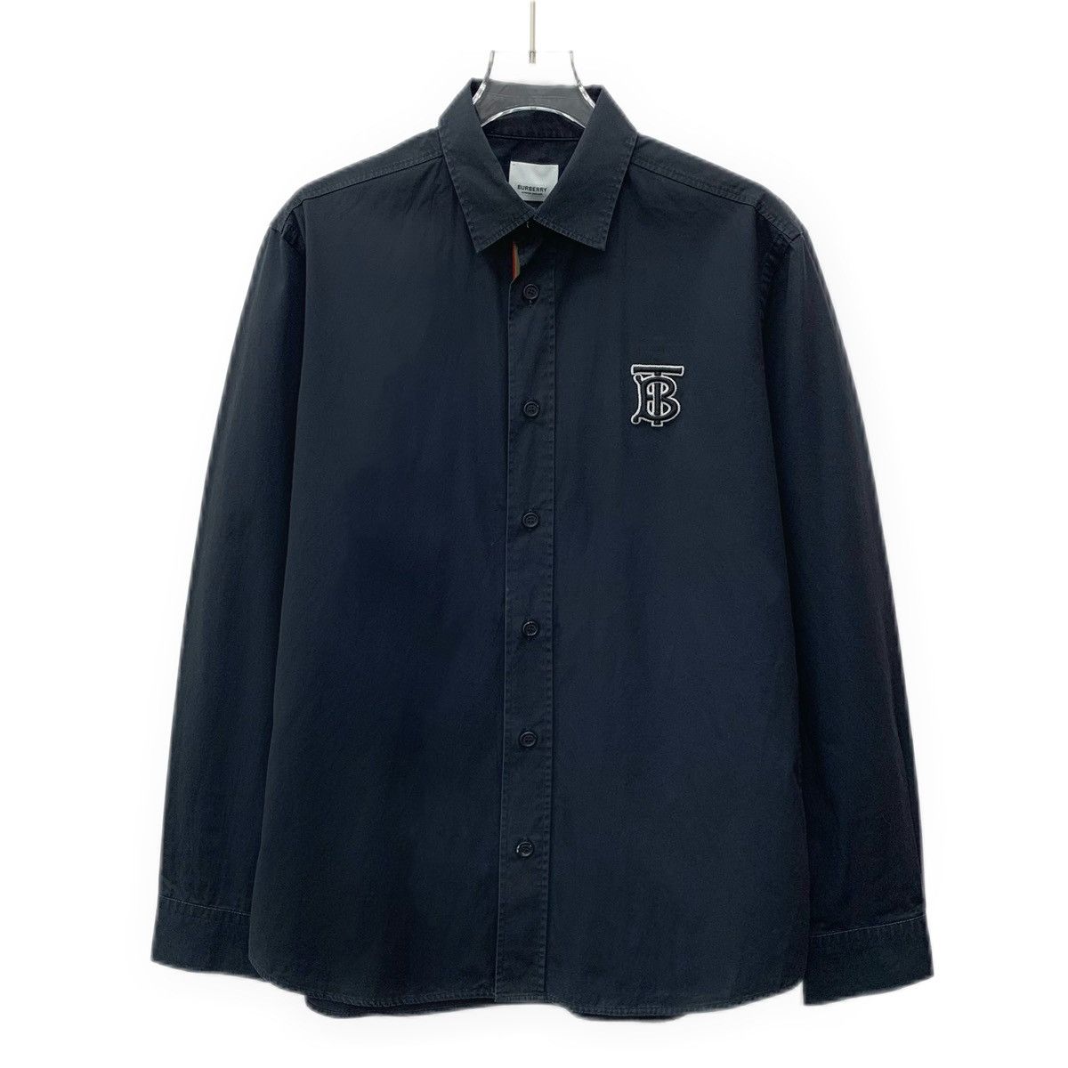 Burberry Burberry Black TB Logo Embroidered Long Sleeve Shirt K26WX Size US S / EU 44-46 / 1 - 1 Thumbnail