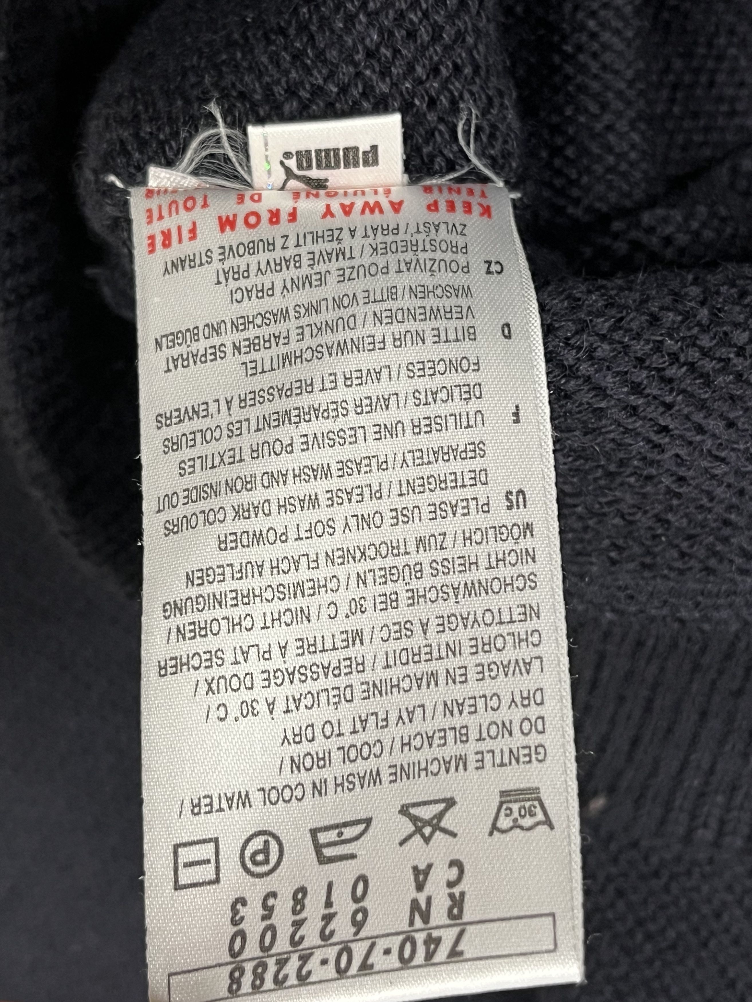 Puma Vintage 90s Puma Knit Wool Sweater Dark Blue Size US L / EU 52-54 / 3 - 7 Thumbnail