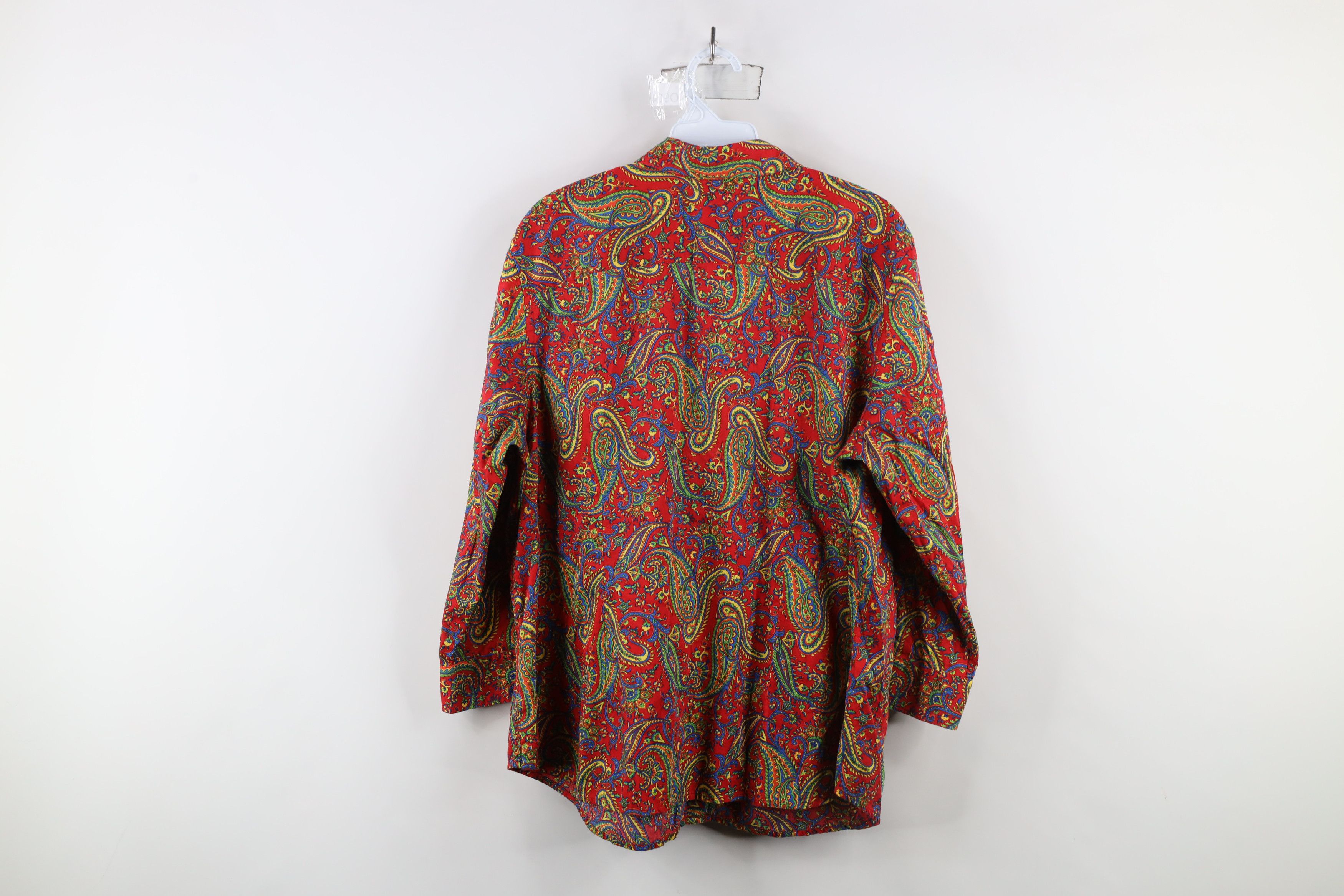 Ralph Lauren × Vintage Vintage 90s Ralph Lauren Paisley Collared Button Shirt Size XL / US 12-14 / IT 48-50 - 6 Thumbnail