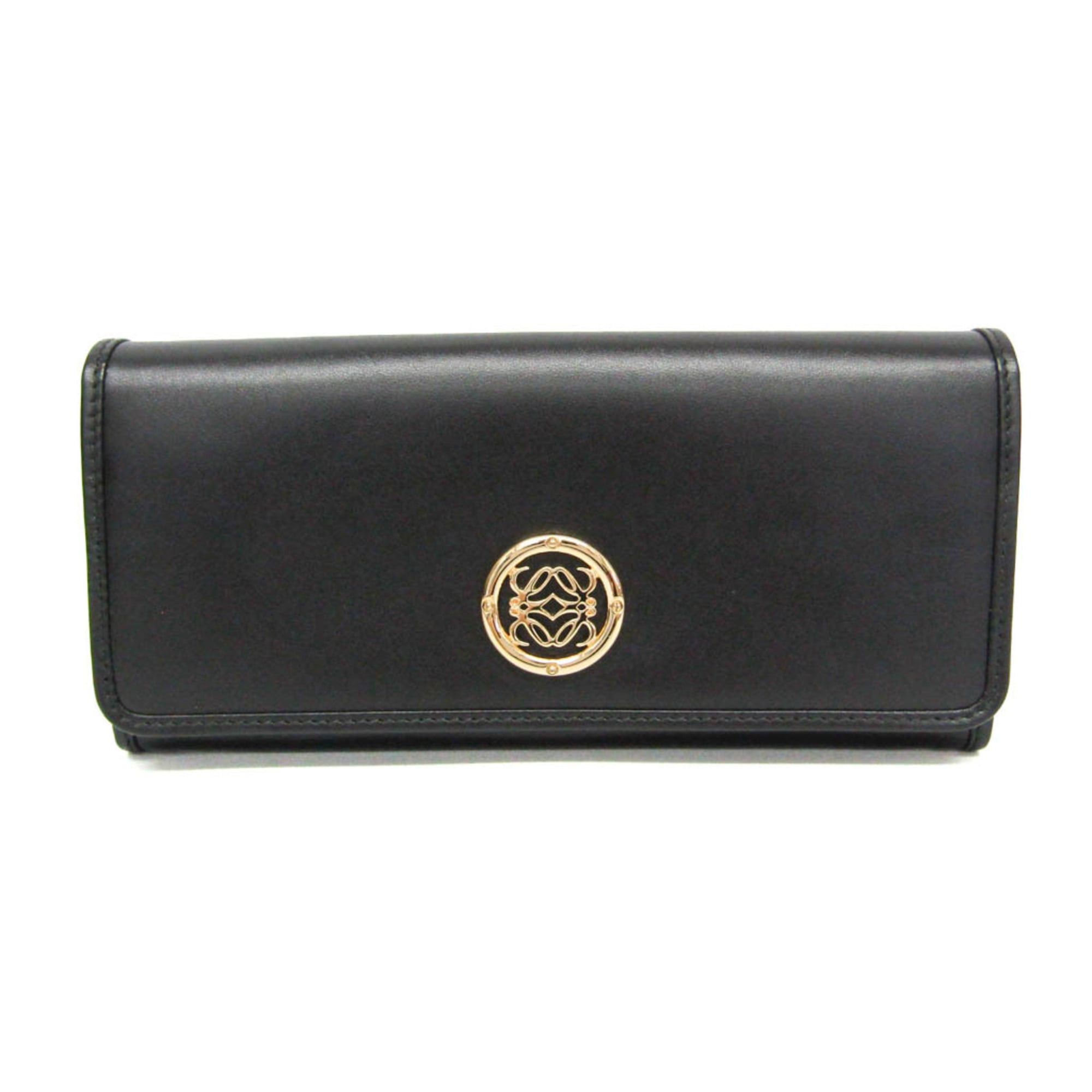 Loewe Loewe Anagram 174.06.F11 Women's Leather Long Wallet (bi-fold) Black Size ONE SIZE - 1 Thumbnail