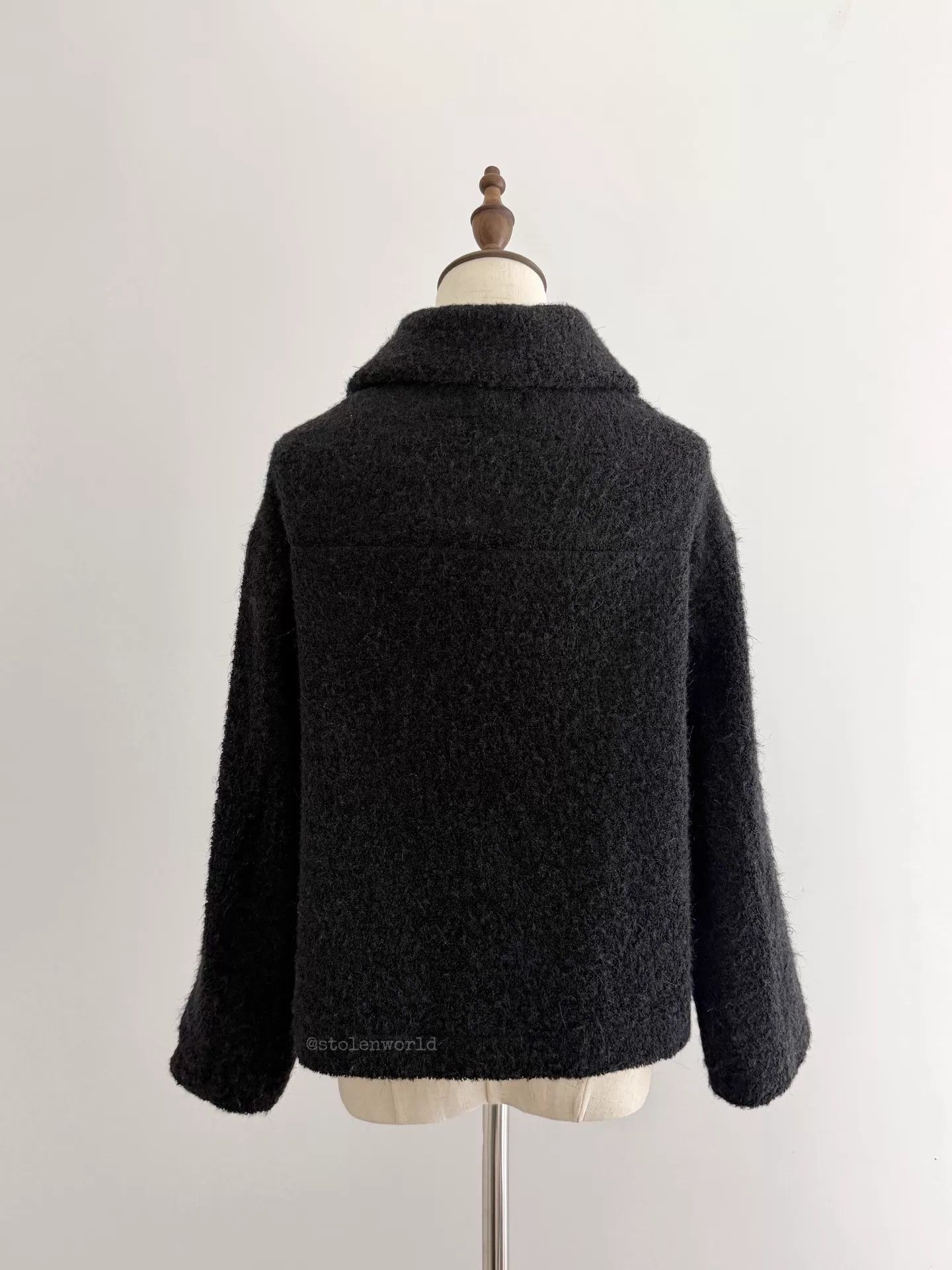 Comme des Garcons Comme des Garçons Black Plush Mini Jacket Size M / US 6-8 / IT 42-44 - 6 Thumbnail