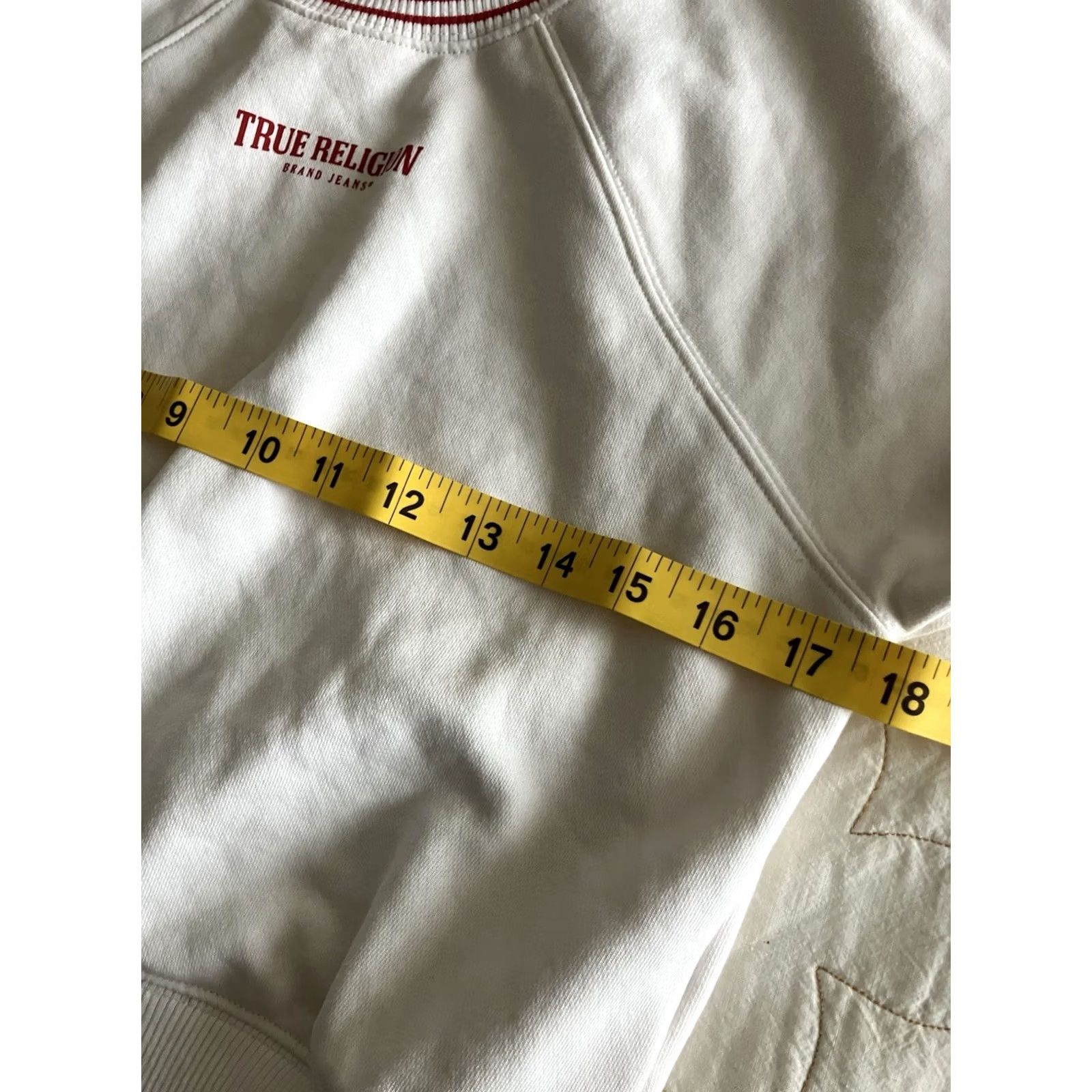 True Religion True Religion Crop Top Shirt Women S White Short Sleeve Crewneck Ringer Pullover Casual Party/Cocktail Travel Size S / US 4 / IT 40 - 4 Thumbnail