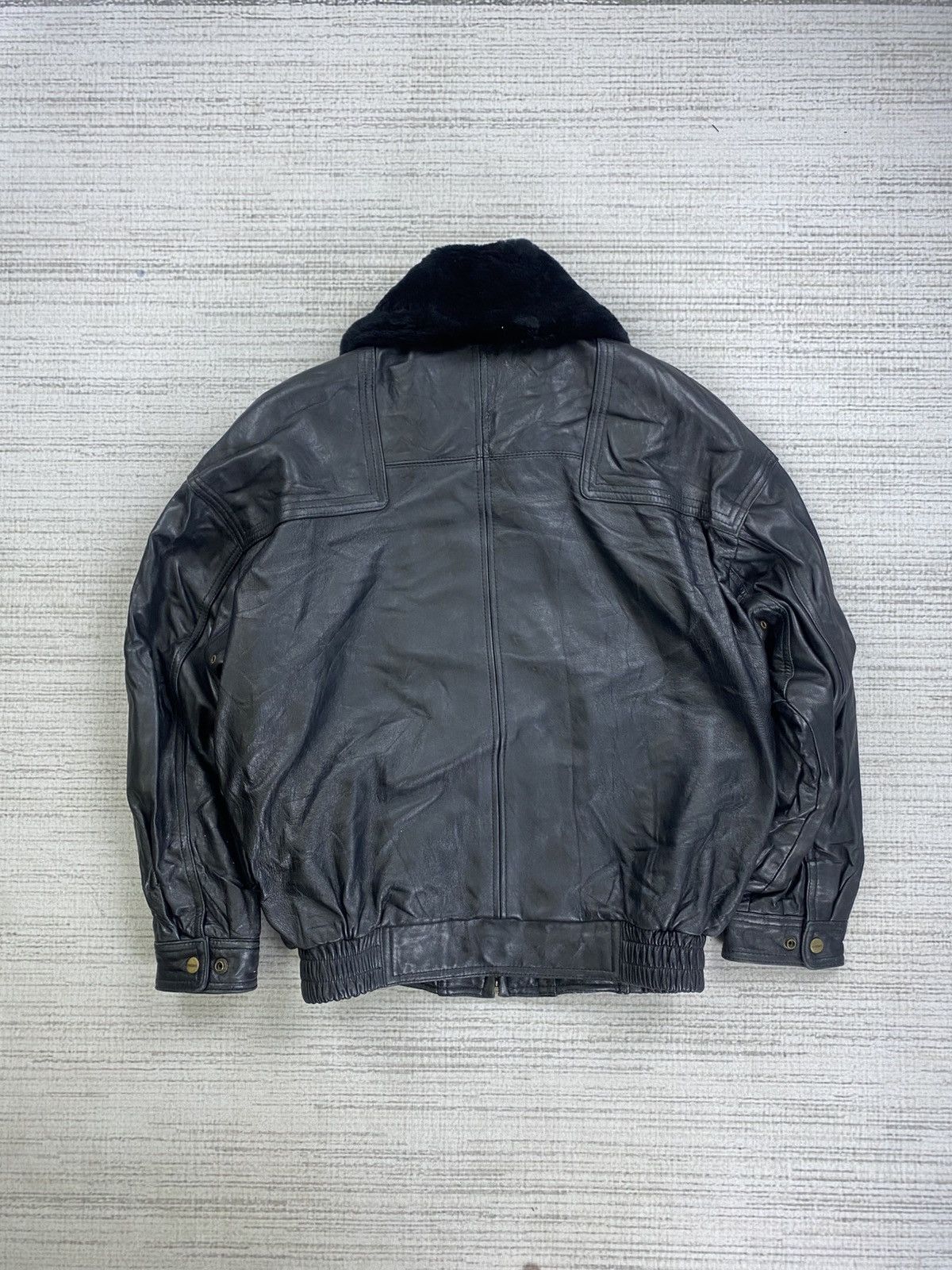 Japanese Brand × Vintage Vintage Marciano Rare Mink Fur Black Leather Jacket Size US L / EU 52-54 / 3 - 2 Thumbnail