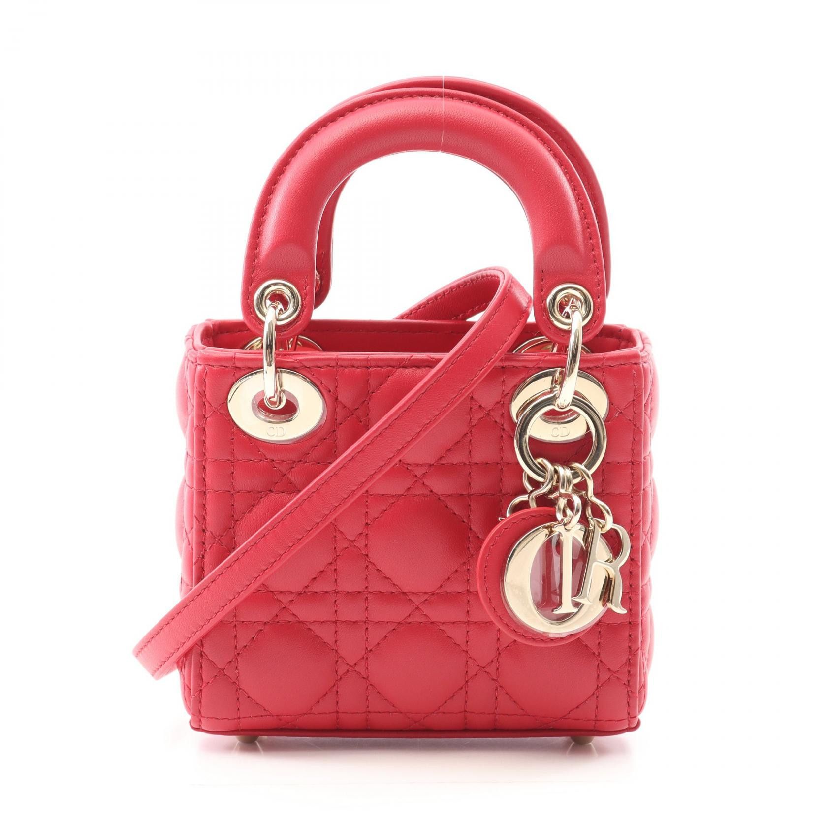 Dior Dior Lady Dior Leather Handbag Leather Handbag
