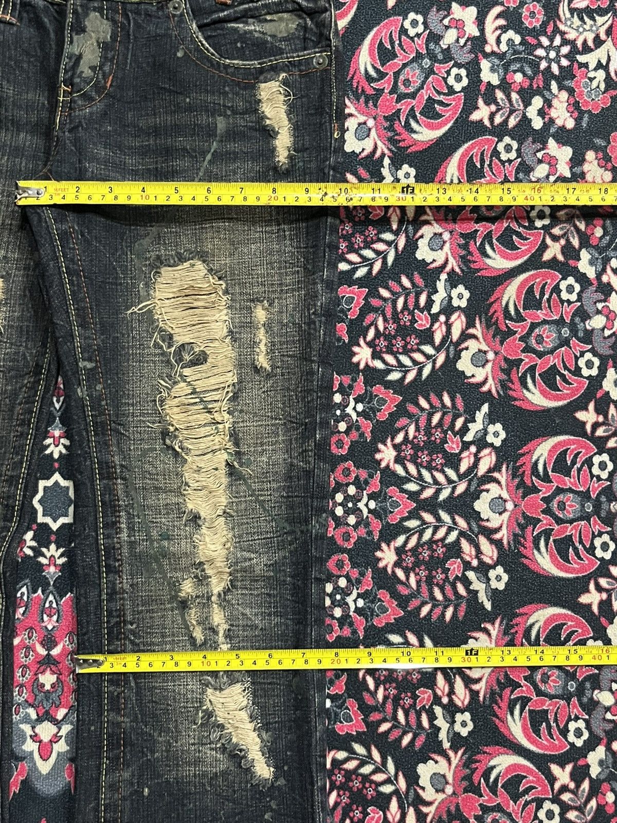 Undercover Japanese Brand Beast Dark Paint Splatter Distress Flare Jean Size 32" / US 10 / IT 46 - 14 Thumbnail
