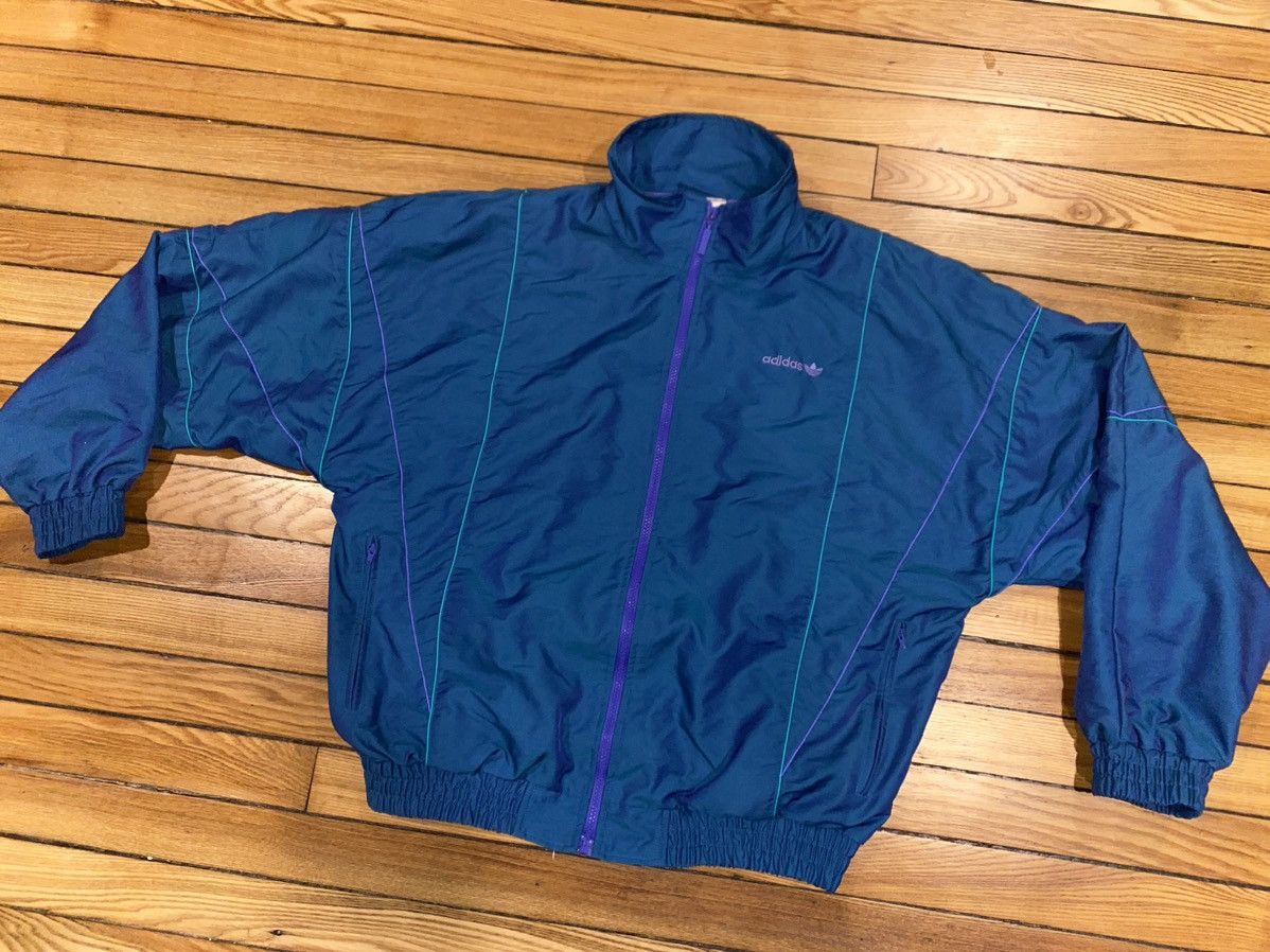 Iridescent jacket adidas on sale