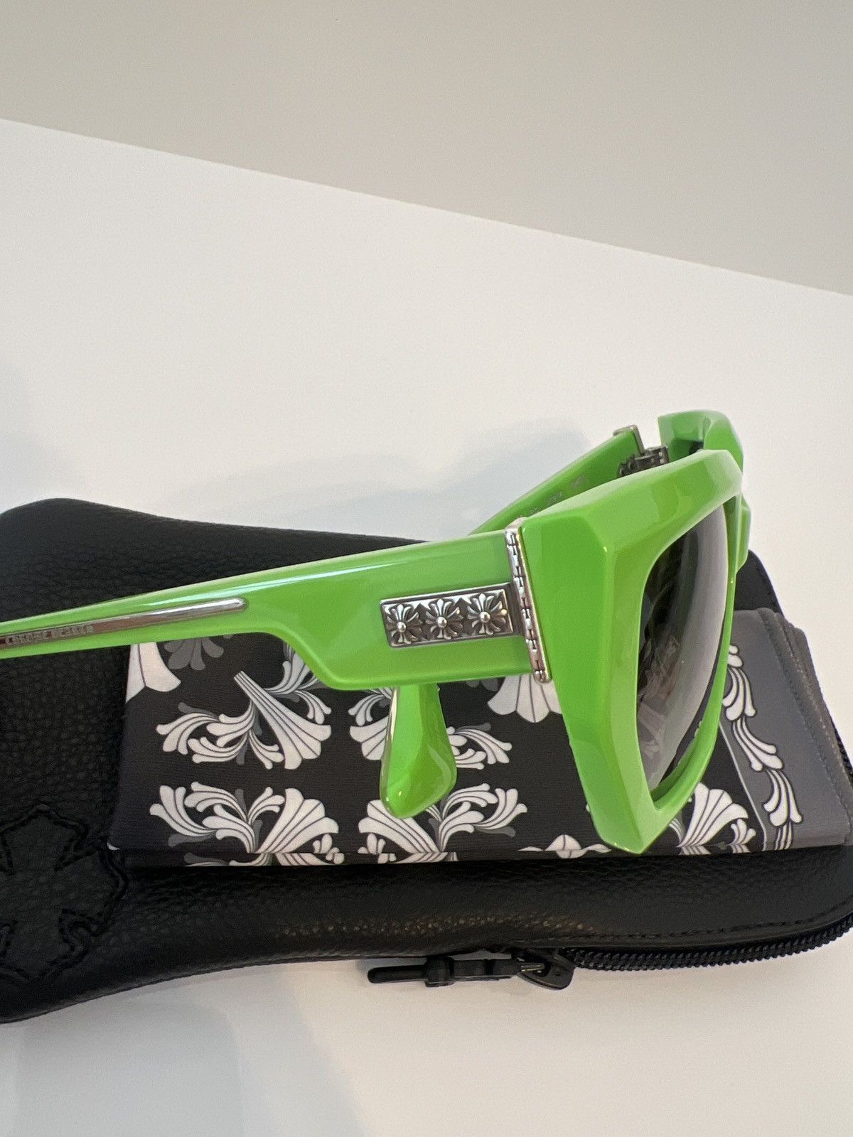 Chrome Hearts Chrome Hearts Idhitit Sunglasses Electric Green NEW 54-19 Size ONE SIZE - 3 Thumbnail
