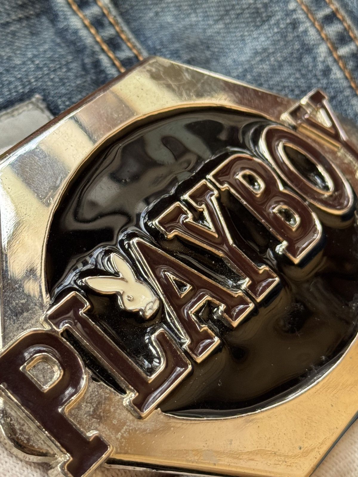 Playboy Rare 90s Metalic Badge from belt PLAYBOY retro style Size ONE SIZE - 3 Thumbnail