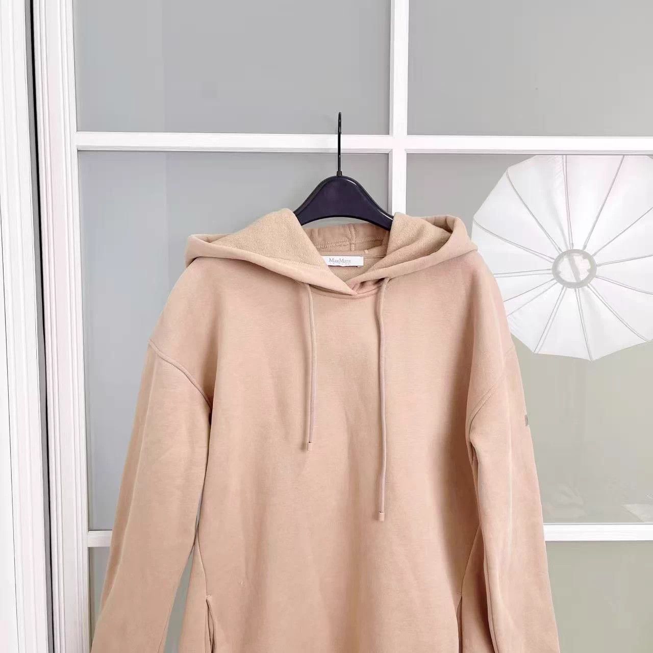 Max Mara Max Mara 98% New Camel Fleece Hoodie Dress w/ Logo Size L / US 10 / IT 46 - 3 Thumbnail