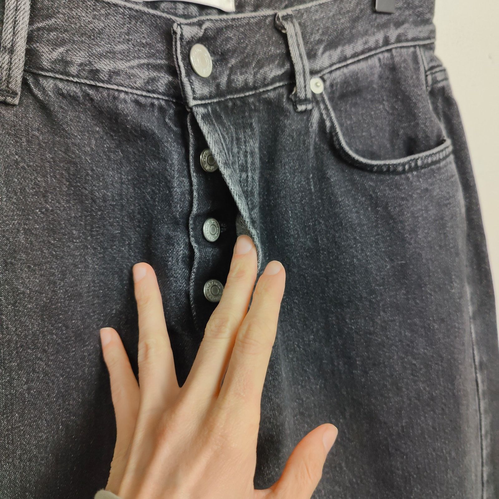Officine Generale Officine Generale Naomi Jeans Womens 30 Black Wash Size 30" / US 8 / IT 44 - 4 Thumbnail