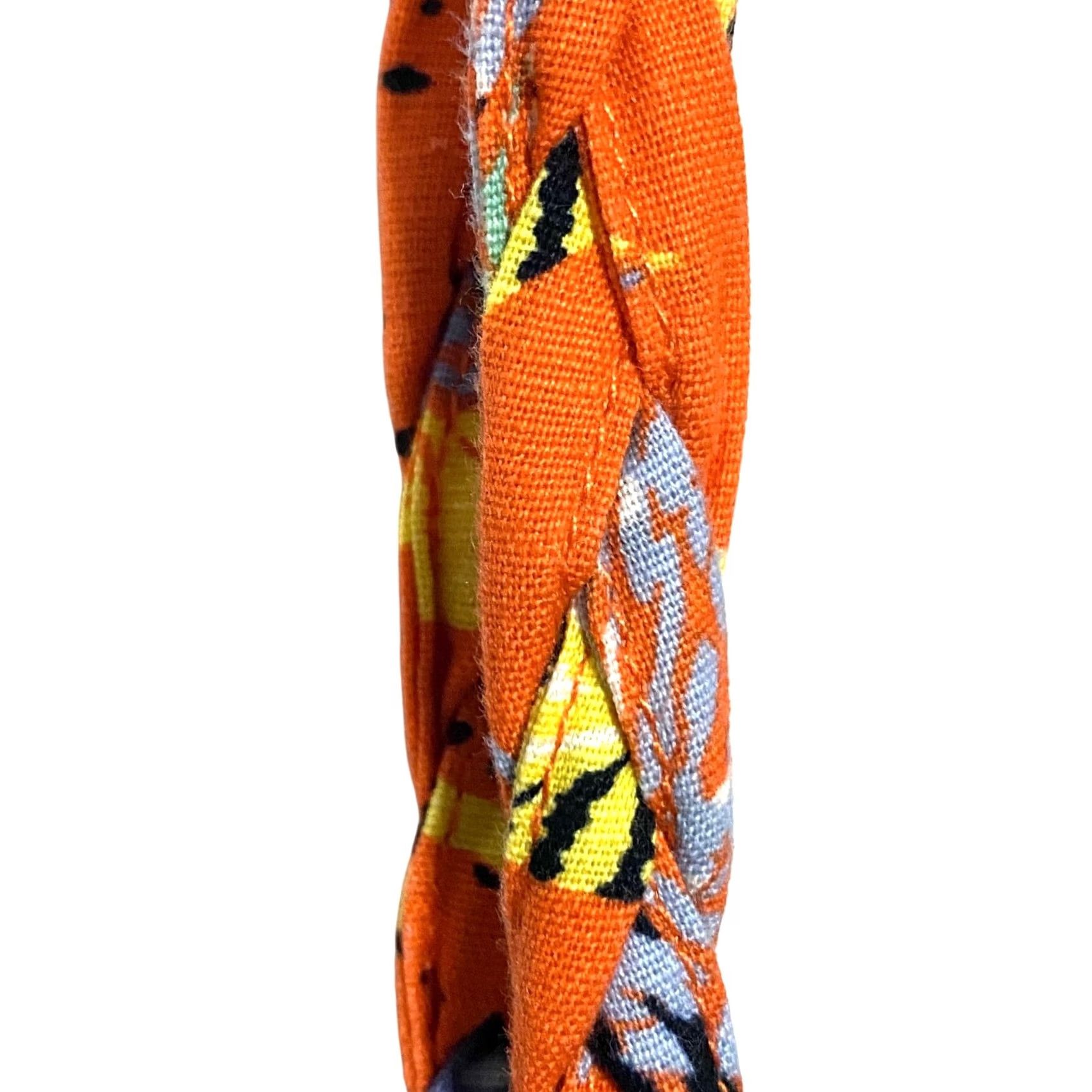 Vintage BeachLunchLounge Dress L Sleeveless Button Front Floral A-Line Beach Tropical Hawaiian Womens Short 38" Cotton Linen Rayon Orange Size L / US 10 / IT 46 - 4 Thumbnail