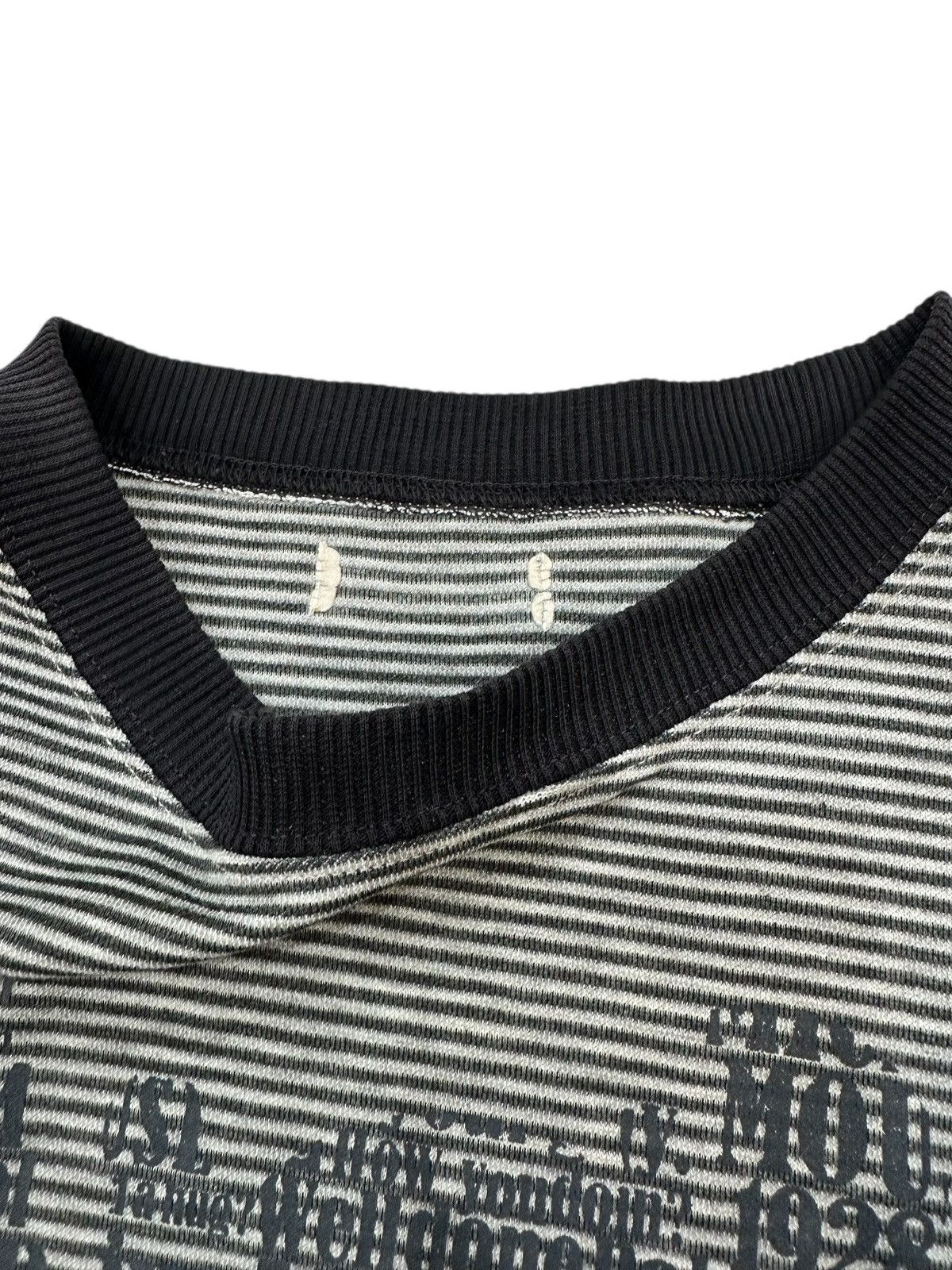 Hysteric Glamour 2000s VINTAGE MICKEY MOUSE STRIPE POEM LONG SLEEVE LGB STYLE Size US L / EU 52-54 / 3 - 6 Thumbnail