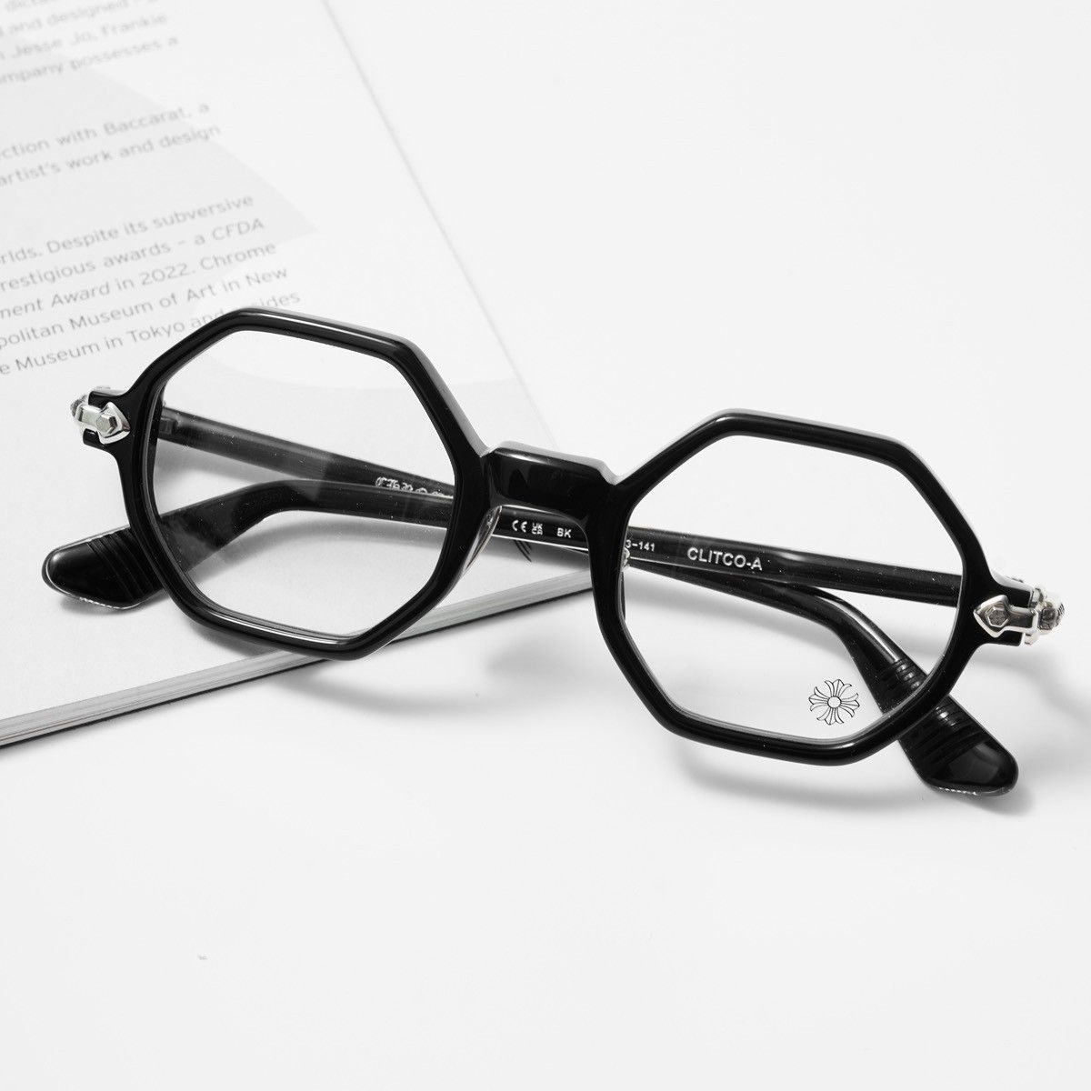 Chrome Hearts CHROME HEARTS CLITCO-A BLACK GLASSES Size ONE SIZE - 6 Thumbnail