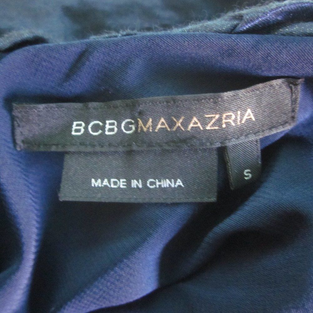 Bcbgmaxazria BCBG Maxazaria Blue and Silver Metallic Cocktail Party Dress Size S / US 4 / IT 40 - 2 Thumbnail