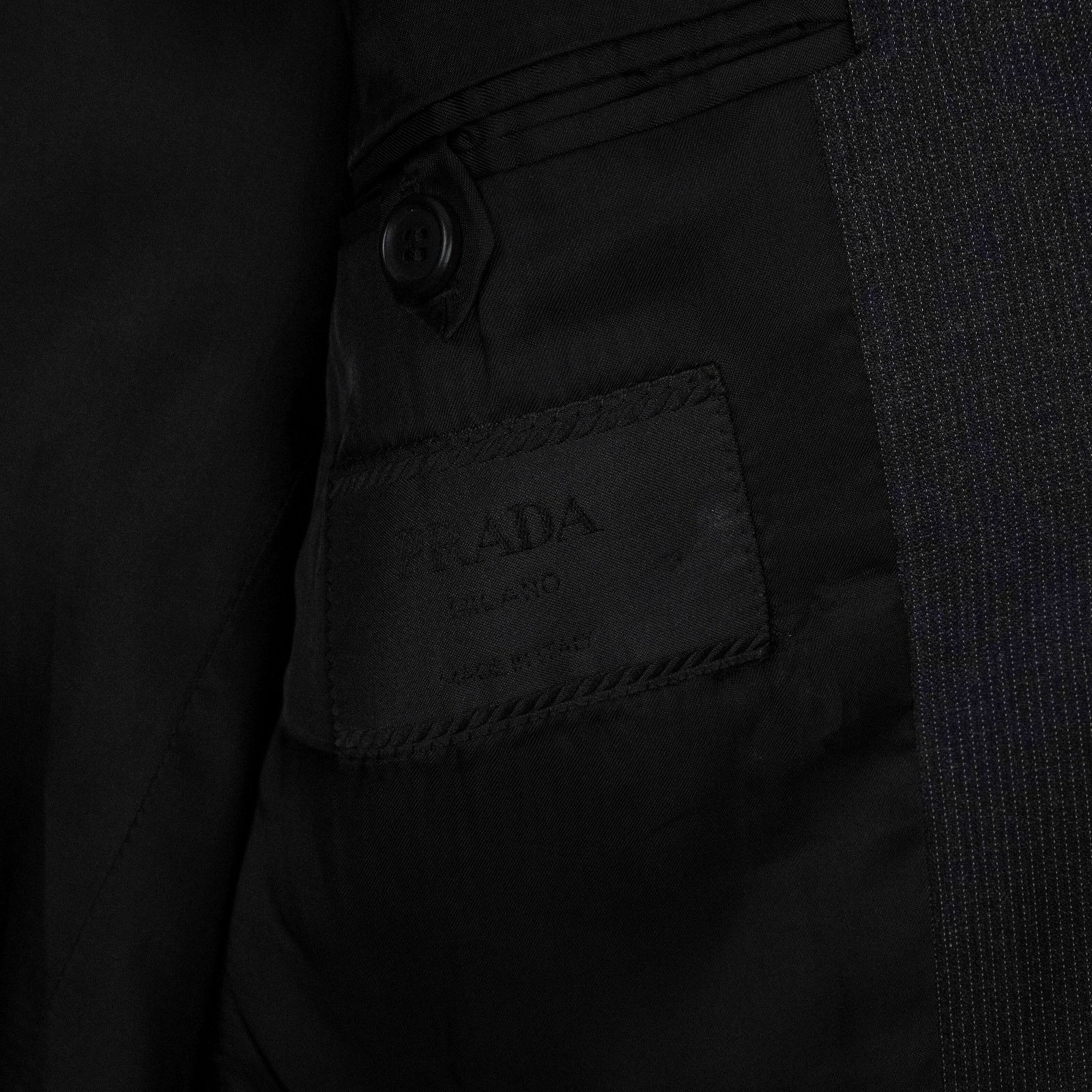 Prada Prada Milano Black Pure Virgin Wool Tailored Blazer Jacket Size US L / EU 52-54 / 3 - 7 Thumbnail