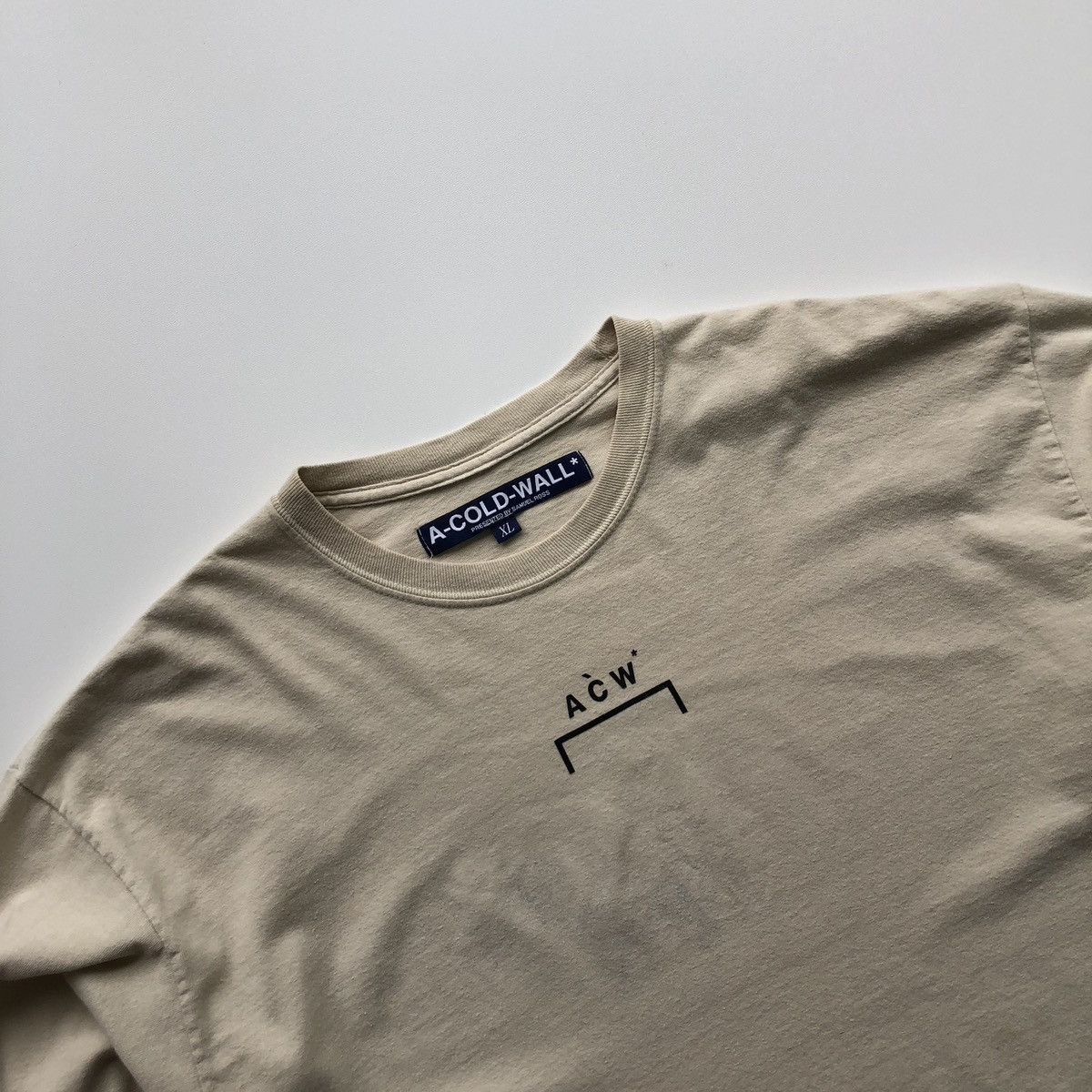A-COLD-WALL* ACW A Cold Wall by Samuel Ross B Long Sleeve T-Shirt Beige Size US XL / EU 56 / 4 - 2 Thumbnail