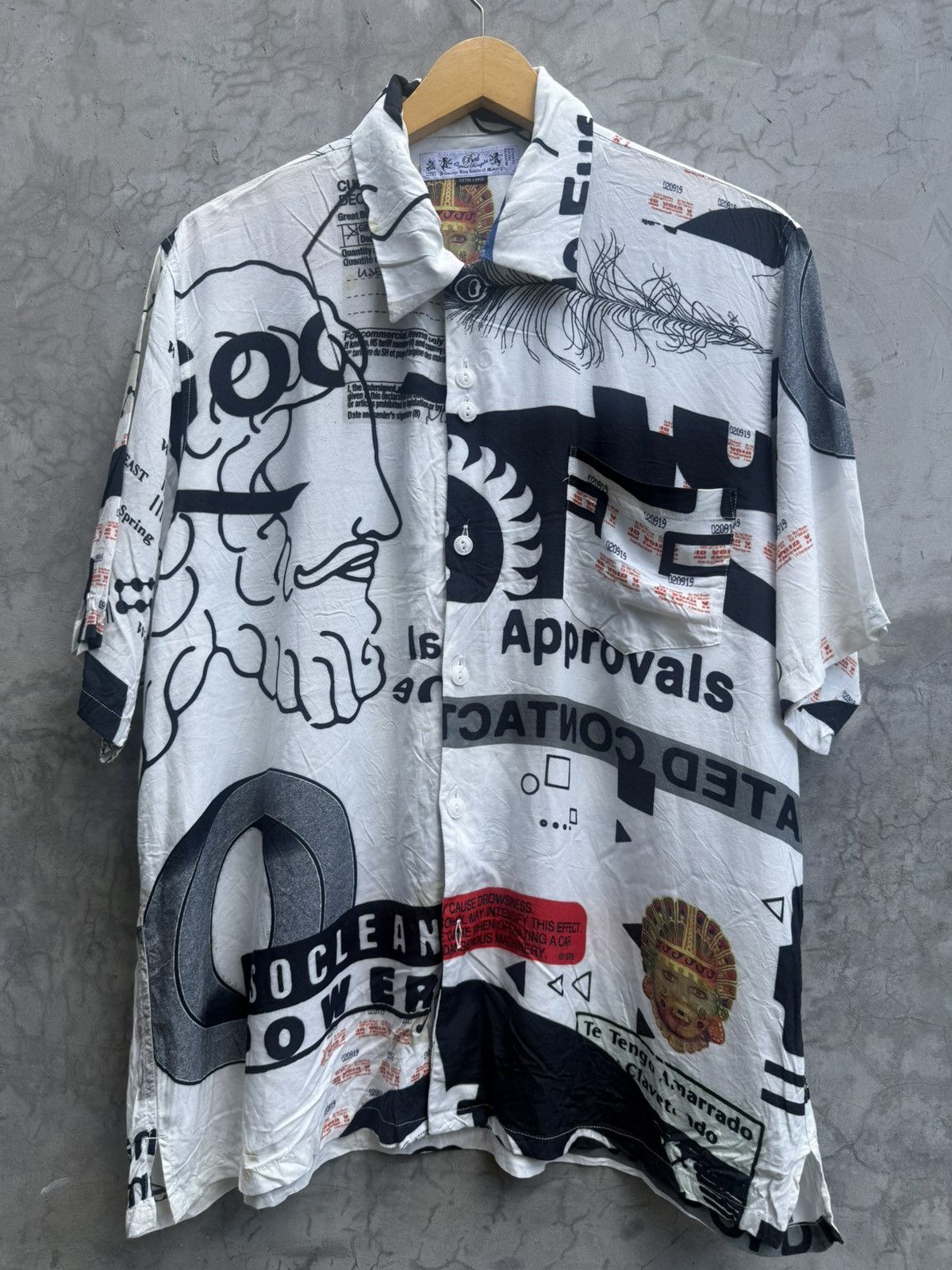 BAL Bal shirt rayon full print Size US XL / EU 56 / 4 - 1 Thumbnail