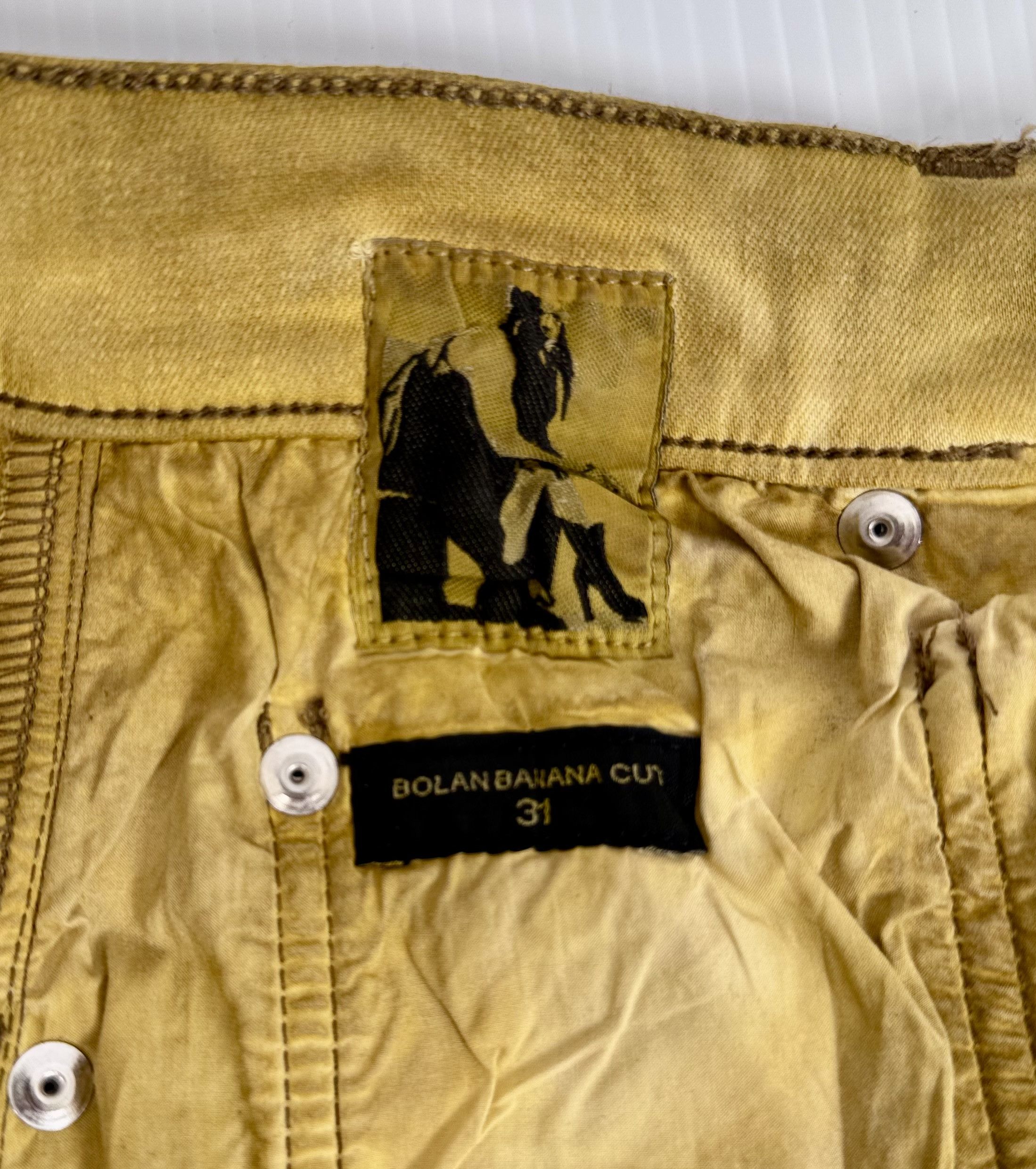 Rick Owens Drkshdw Rick Owens DRKSHDW Bolan Banana Pants in Ochre Colorway Size US 31 - 10 Thumbnail