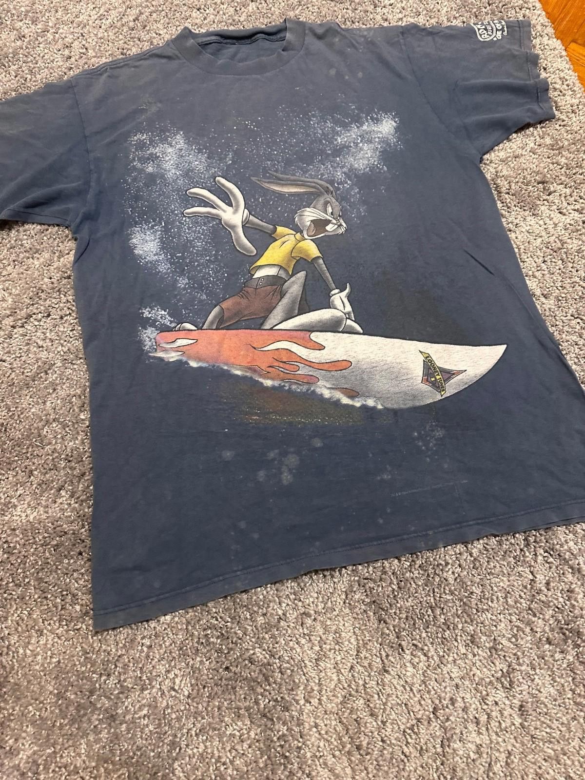 Other Vtg 1996 Surfer Bugs Bunny T-Shirt 90s Looney Tunes Surfing Size US L / EU 52-54 / 3 - 2 Thumbnail