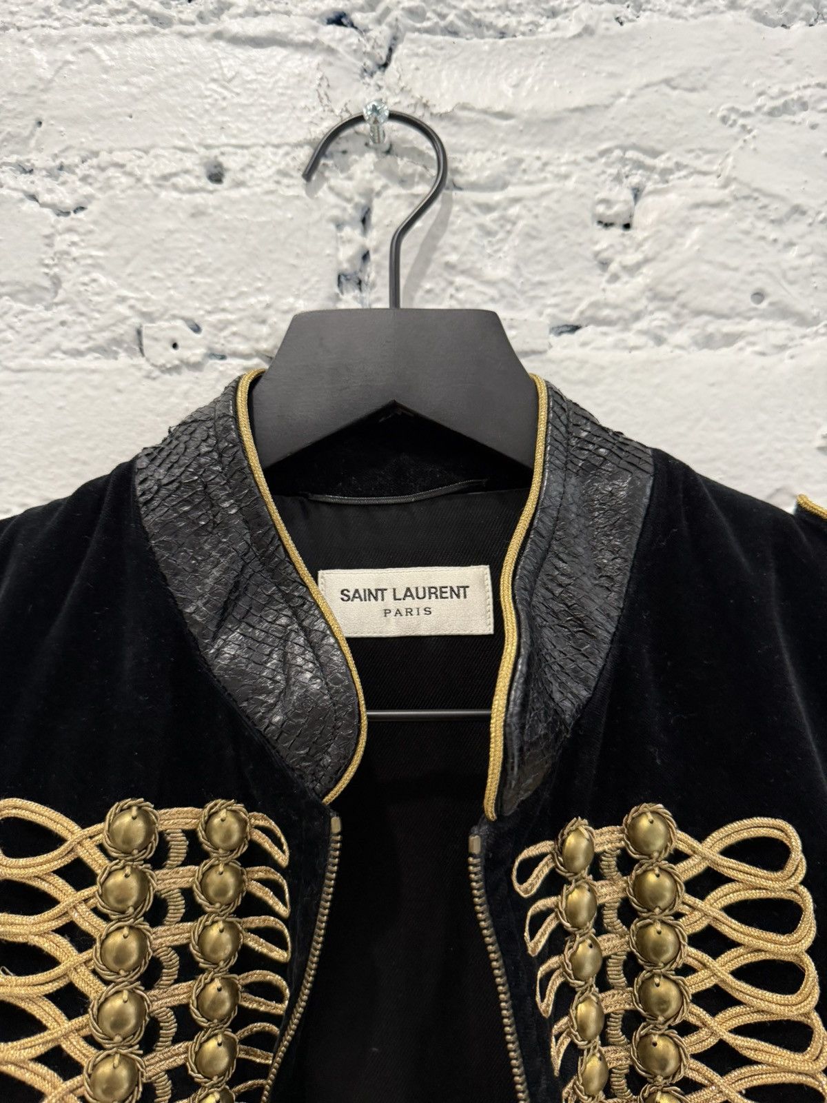 Saint Laurent Paris F/W 2016 YSL VELVET TEDDY OFFICER JACKET Size US S / EU 44-46 / 1 - 3 Thumbnail