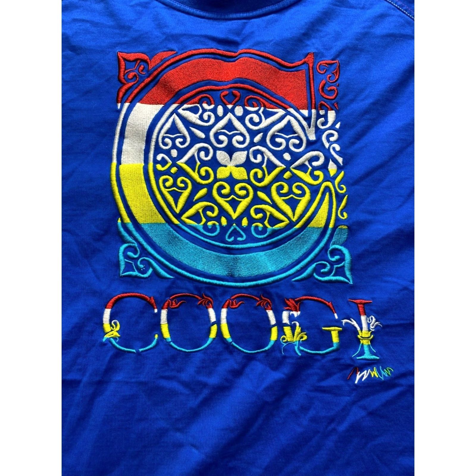 Coogi VINTAGE Men’s Coogi T-Shirt 5XL Blue 90s Embroidery Front Back 34.5” Length Mens shirt Size US XXL / EU 58 / 5 - 4 Thumbnail
