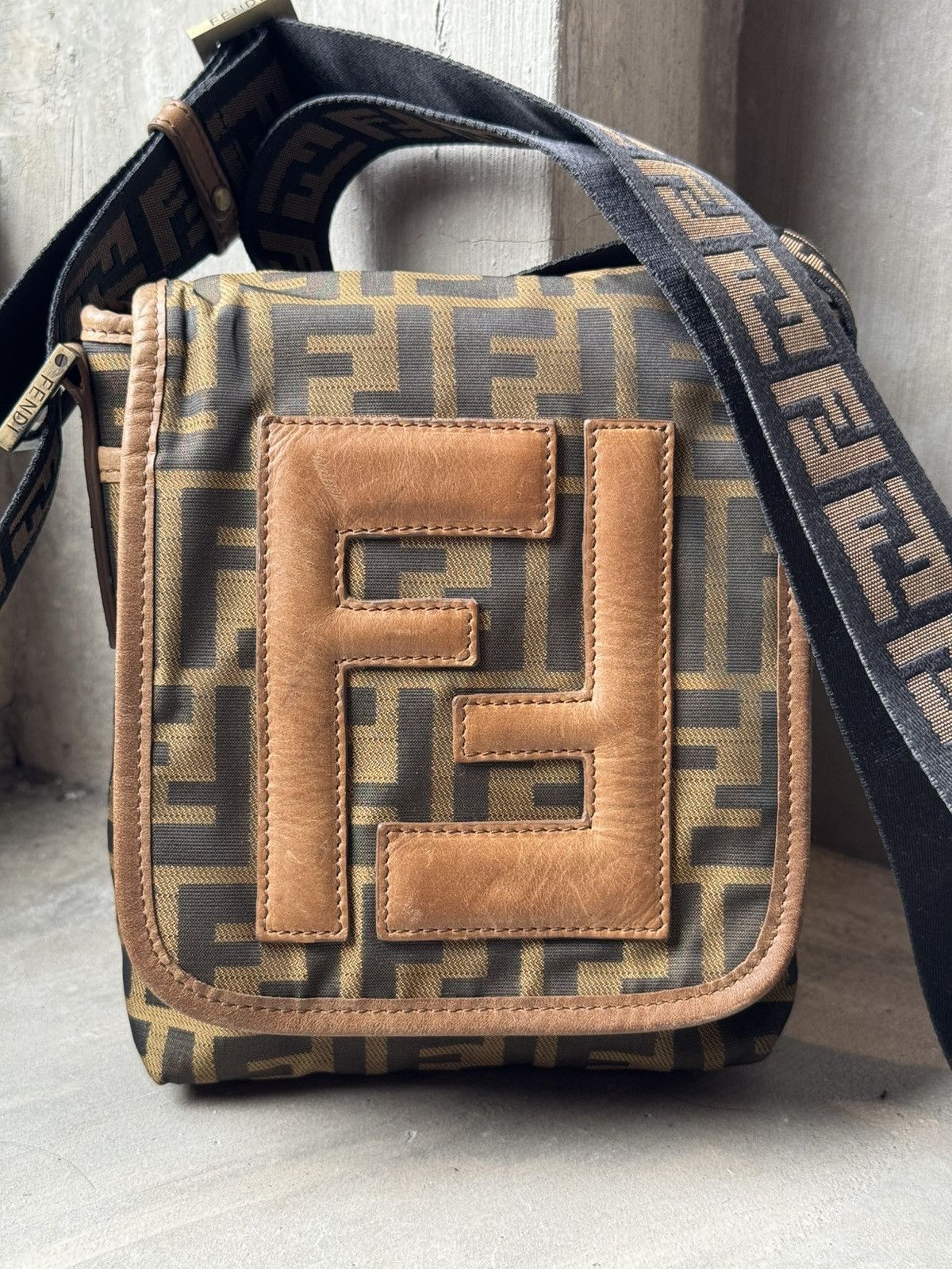 Fendi Fendi Brown Fendi Mini FF Zucca Crossbody Size ONE SIZE - 7 Thumbnail